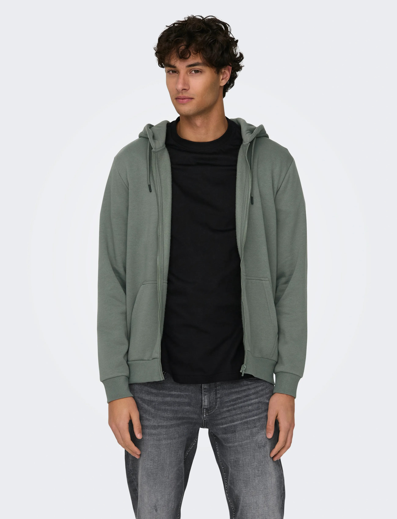 ONLY & SONS Onsceres Zip Thr. Hoodie Sweat Noos - - XS 1