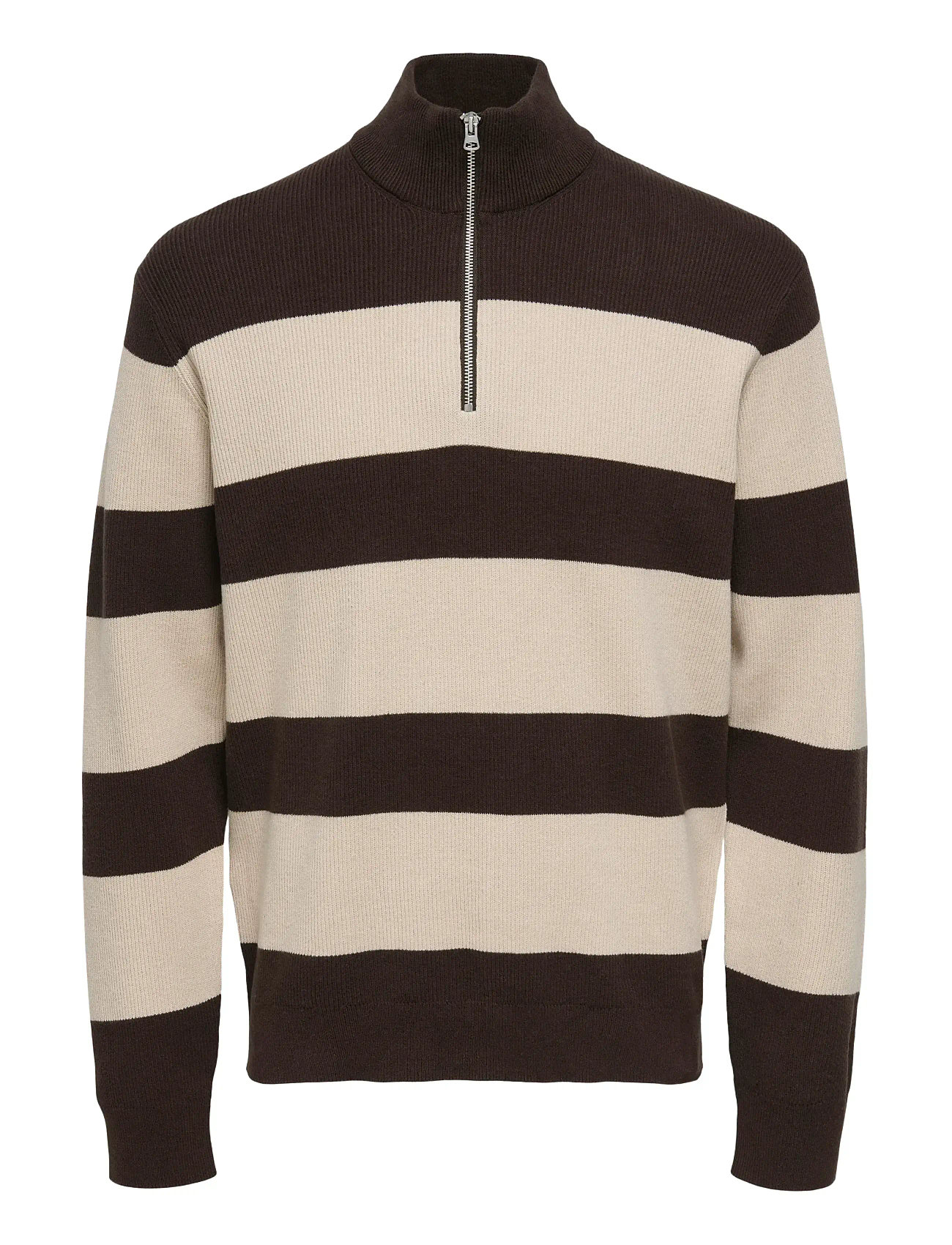 ONLY & SONS Onsphil Reg 12 Struc Half Zip Knit Noos - - XS 1