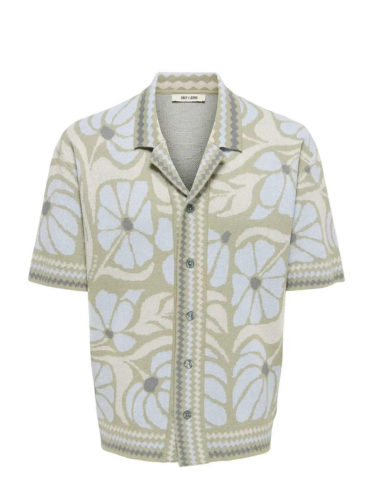 ONLY & SONS Onsduke Rlx Jaq Ss Shirt Knit - Green - XS 2