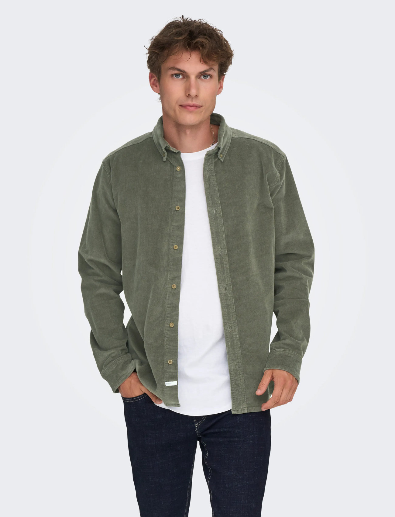ONLY & SONS Onsmichael 18W Reg Cord Stretch Ls Noos - - XS 2
