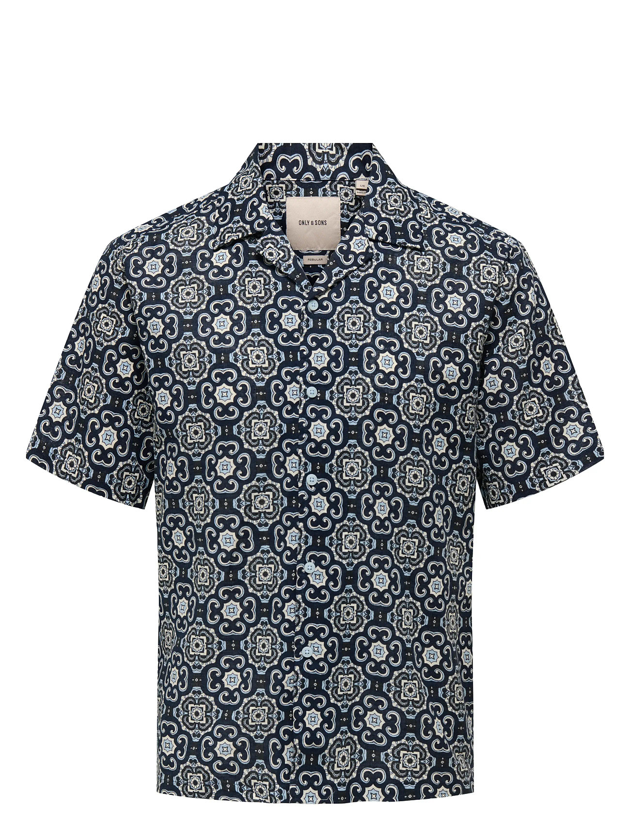 ONLY & SONS Onscaiden Reg Fit Aop Shirt - Blue - XS 2