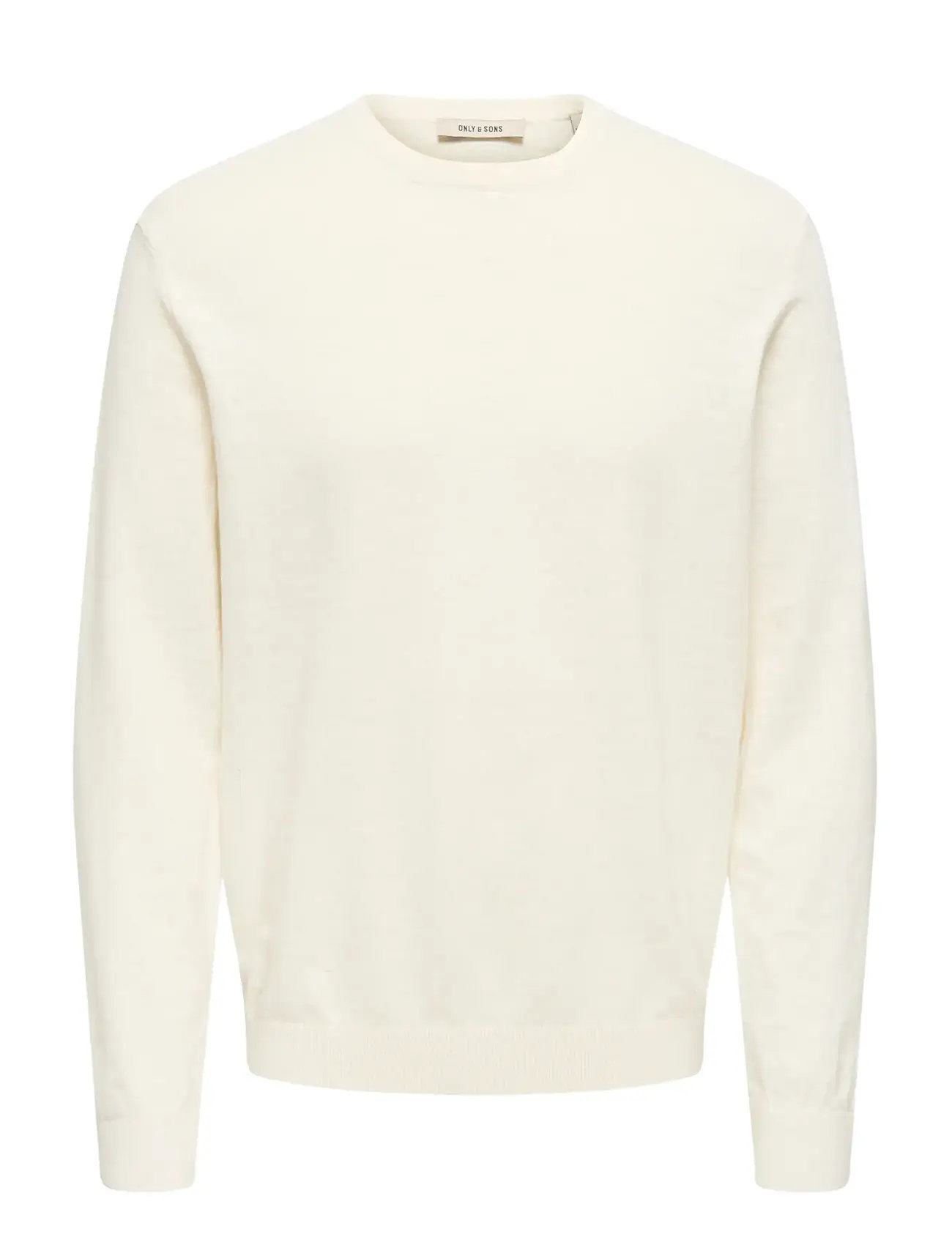 ONLY & SONS Onstim Reg Ls Linen Crew Knit Noos - Cream - M 2