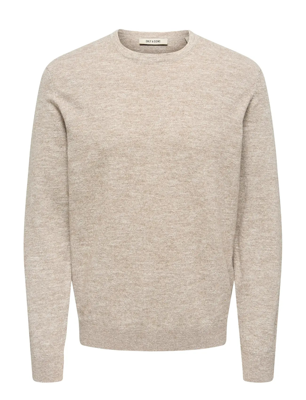 ONLY & SONS Onstim Reg Ls Linen Crew Knit Noos - Cream - M 1