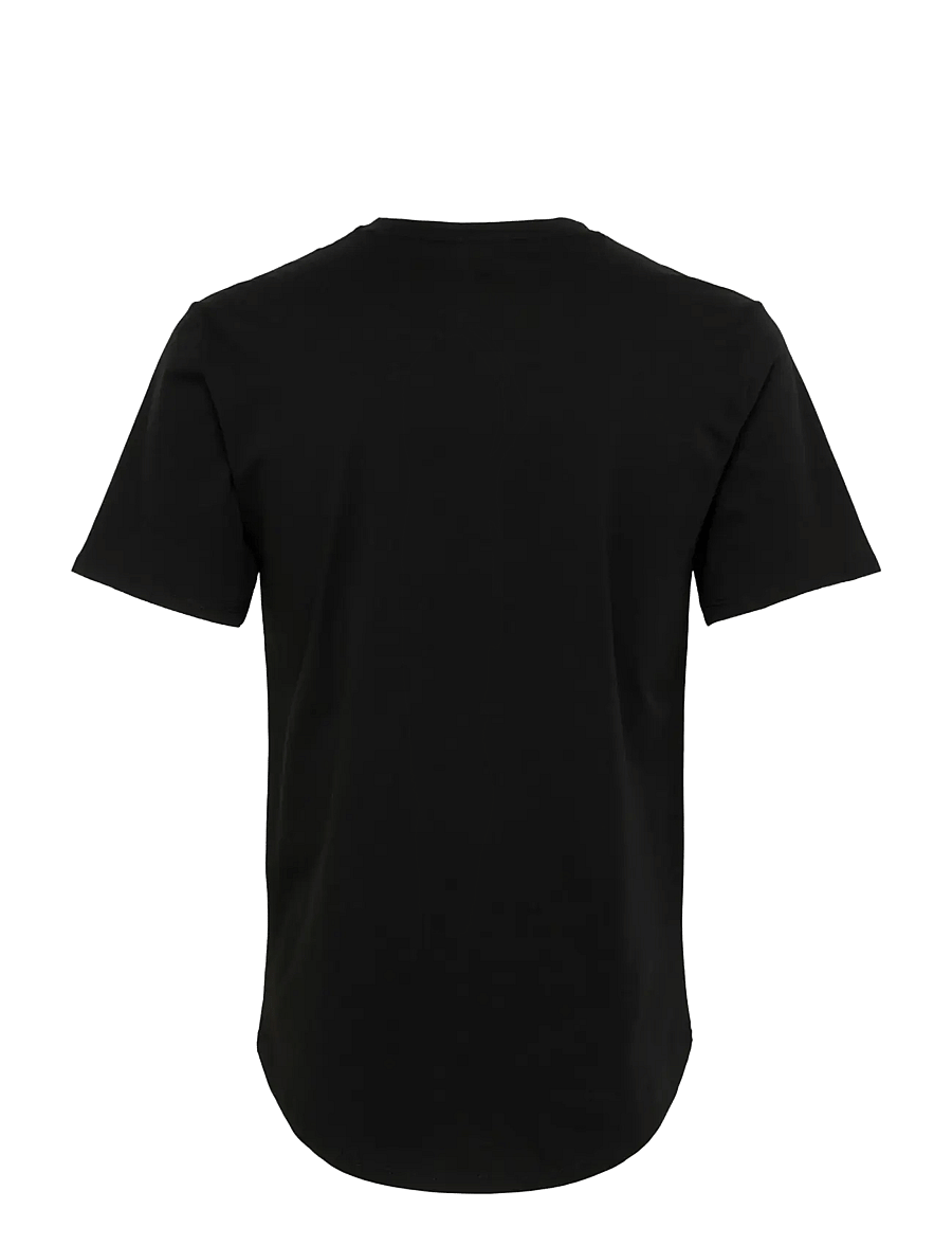 ONLY & SONS - ONSMATT LONGY SS TEE NOOS - lühikeste varrukatega t-särgid - black - 2
