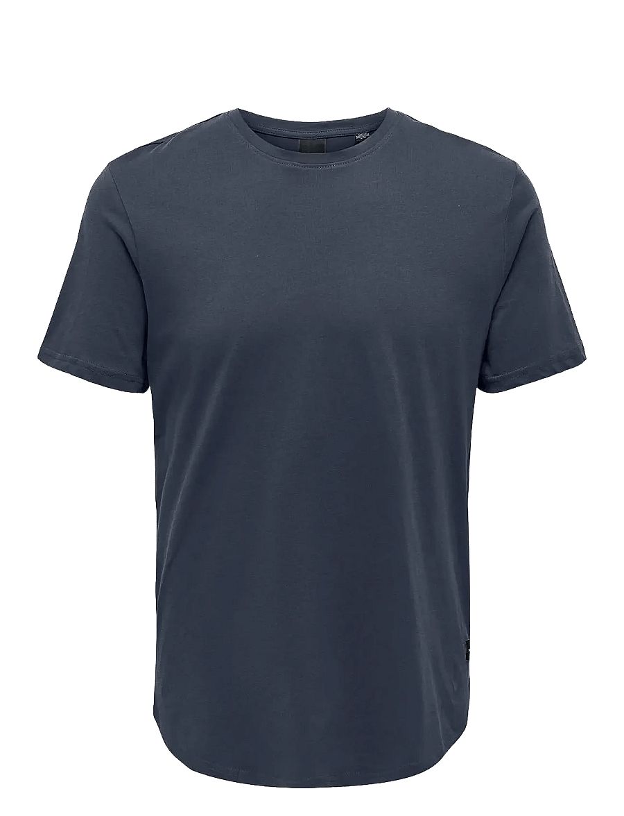 ONLY & SONS - ONSMATT LONGY SS TEE NOOS - lühikeste varrukatega t-särgid - blue nights - 0
