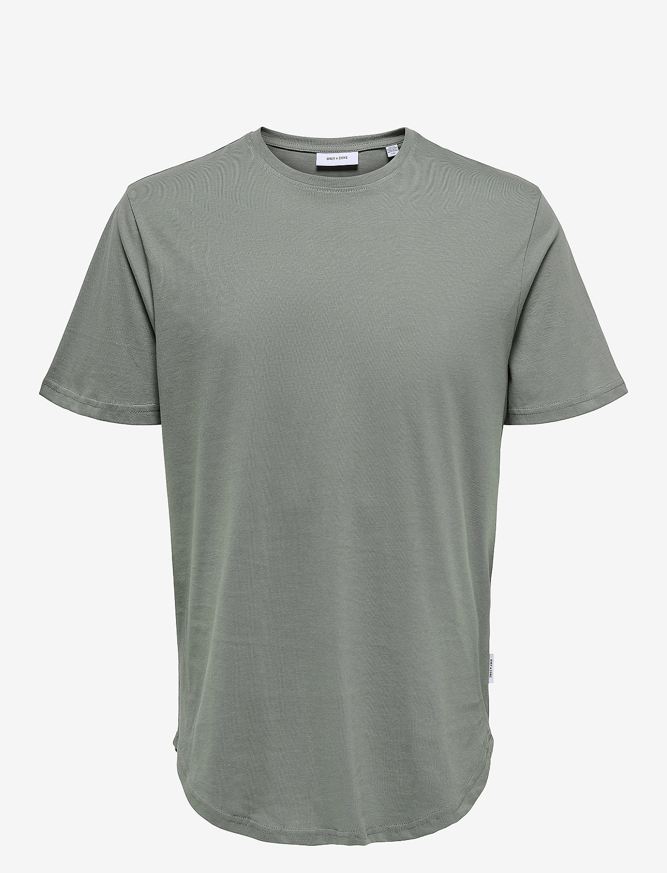 ONLY & SONS - ONSMATT LONGY SS TEE NOOS - lühikeste varrukatega t-särgid - castor gray - 1