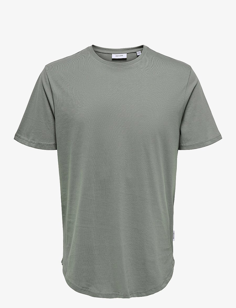 ONLY & SONS - ONSMATT LONGY SS TEE NOOS - kurzärmelige t-shirts - castor gray - 1