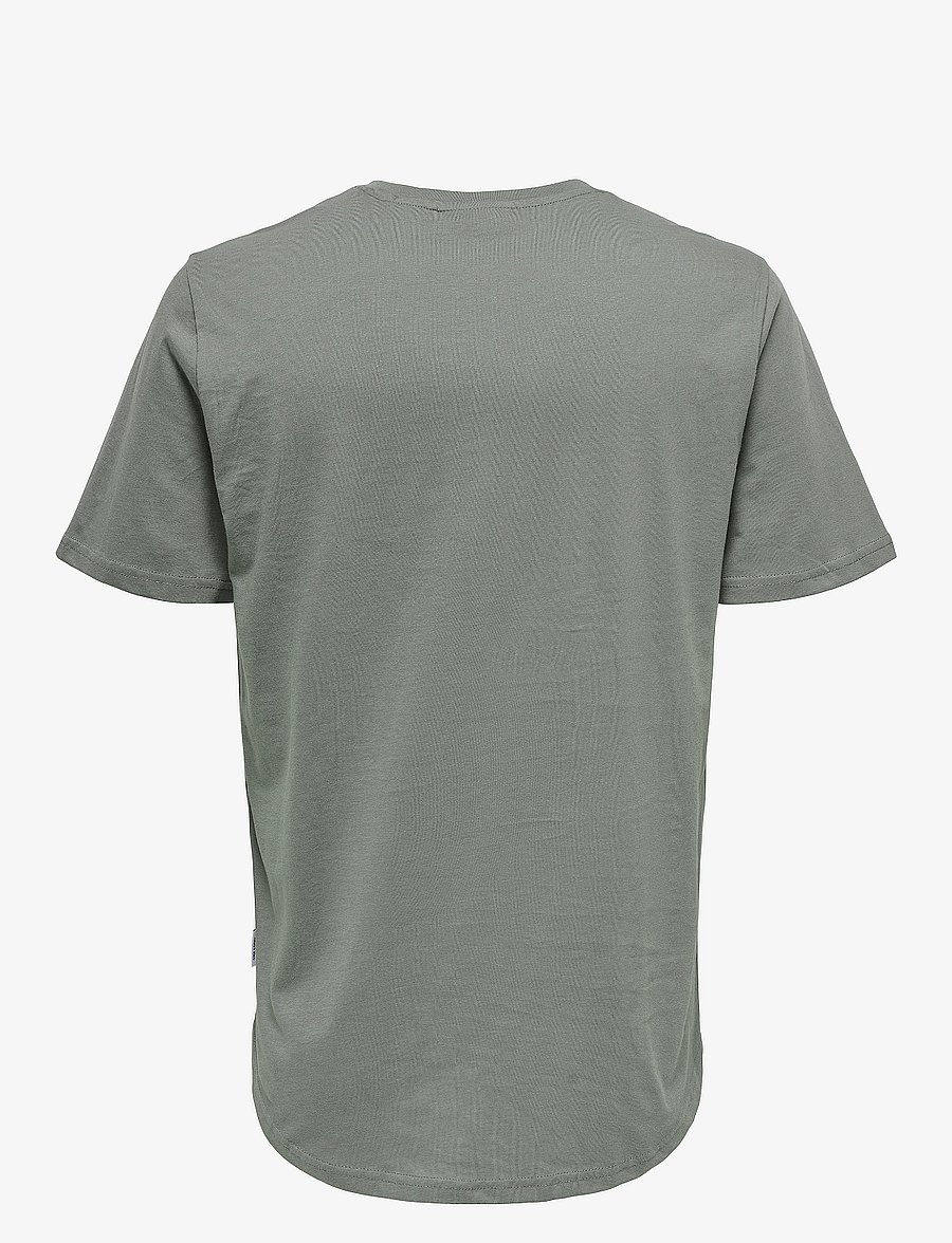 ONLY & SONS - ONSMATT LONGY SS TEE NOOS - kurzärmelige t-shirts - castor gray - 2