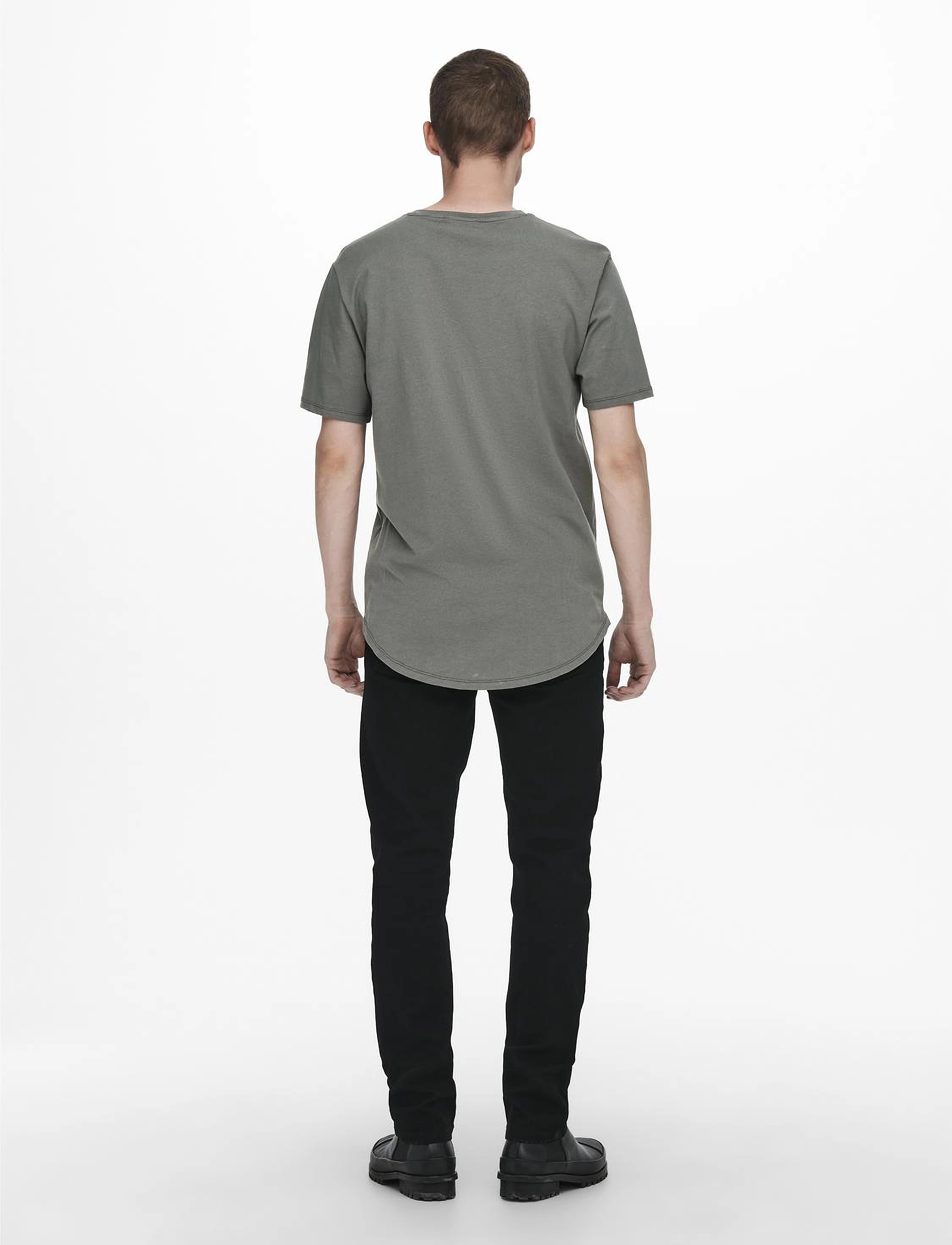 ONLY & SONS - ONSMATT LONGY SS TEE NOOS - kurzärmelig - castor gray - 3