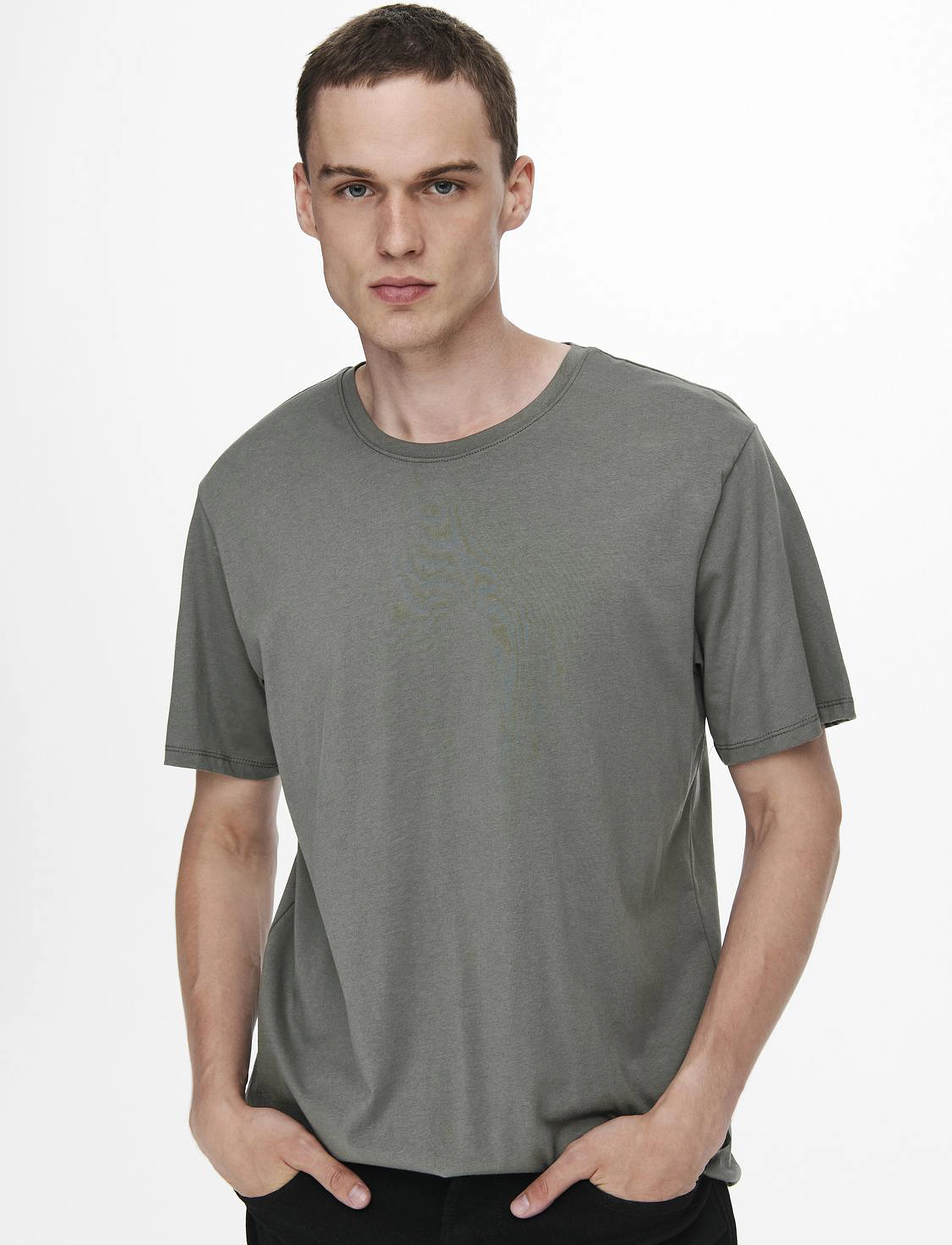 ONLY & SONS Onsmatt Longy Ss Tee Noos t-shirts - bas herr – bild 5