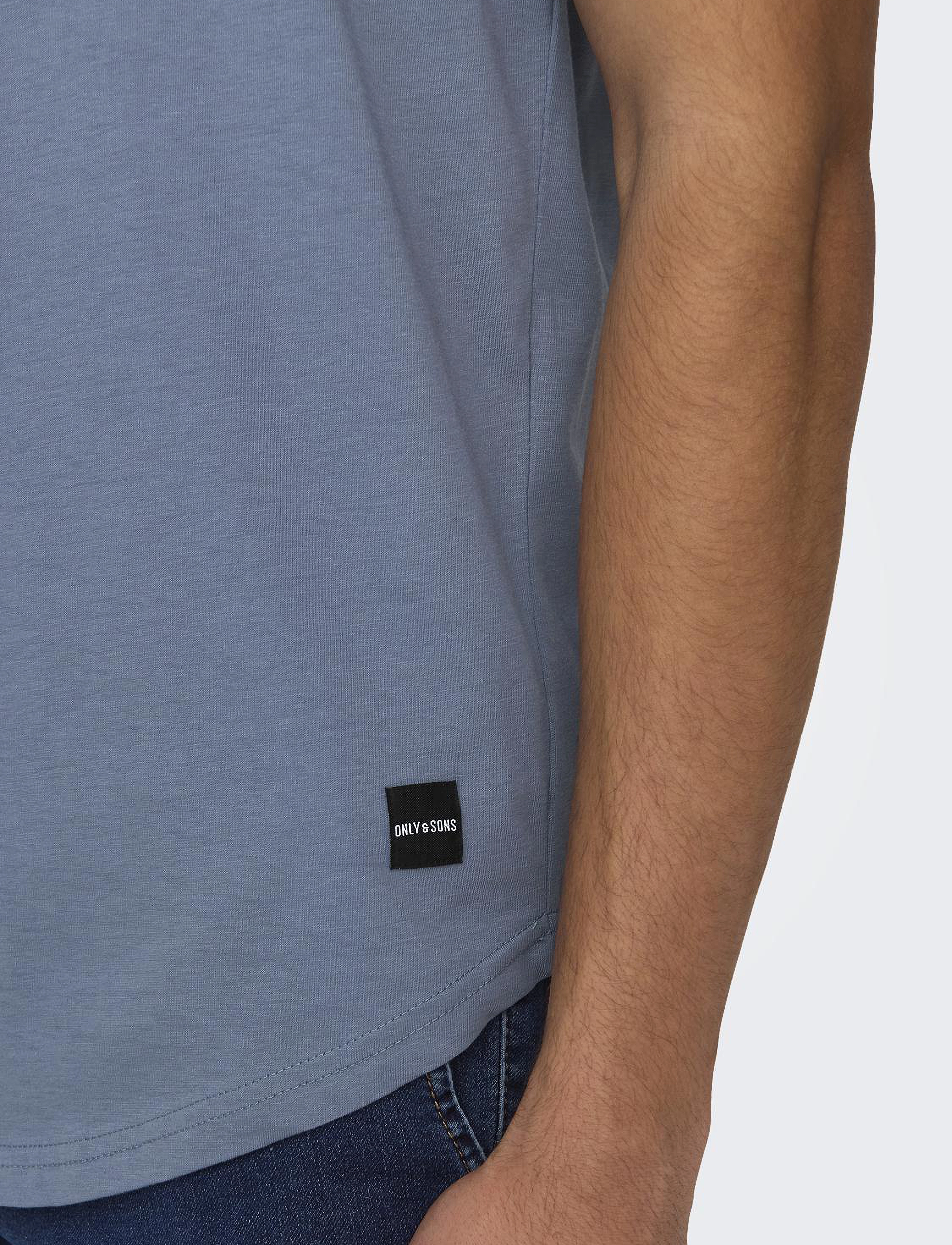 ONLY & SONS Onsmatt Longy Ss Tee Noos t-shirts - bas herr – bild 5