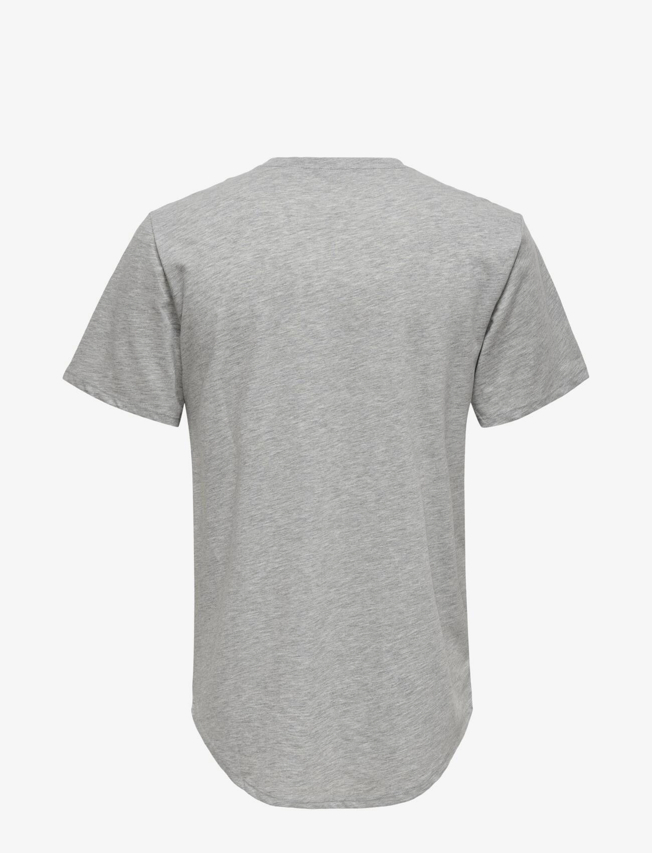 ONLY & SONS - ONSMATT LONGY SS TEE NOOS - die niedrigsten preise - light grey melange - 2