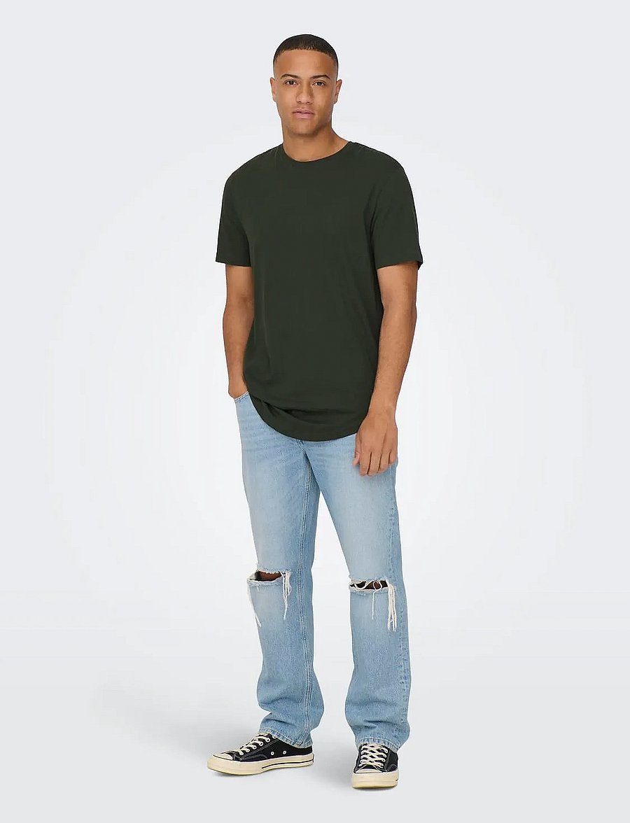ONLY & SONS - ONSMATT LONGY SS TEE NOOS - lühikeste varrukatega t-särgid - rosin - 5