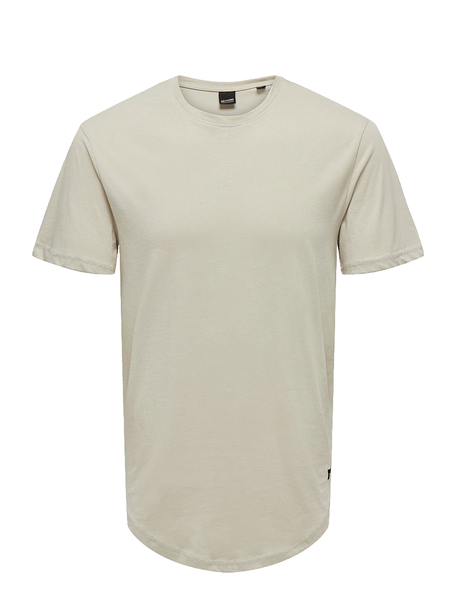 ONLY & SONS - ONSMATT LONGY SS TEE NOOS - lühikeste varrukatega t-särgid - silver lining - 1