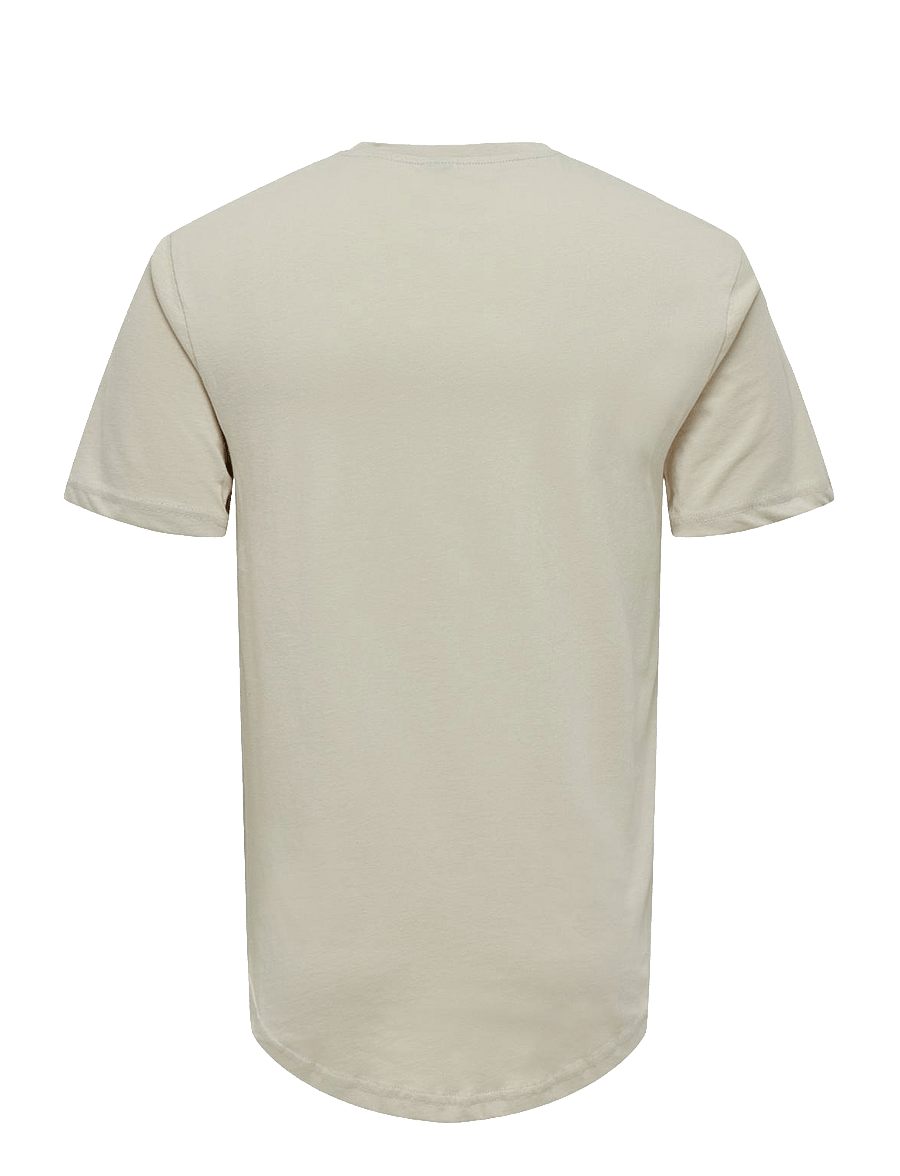 ONLY & SONS - ONSMATT LONGY SS TEE NOOS - lühikeste varrukatega t-särgid - silver lining - 2