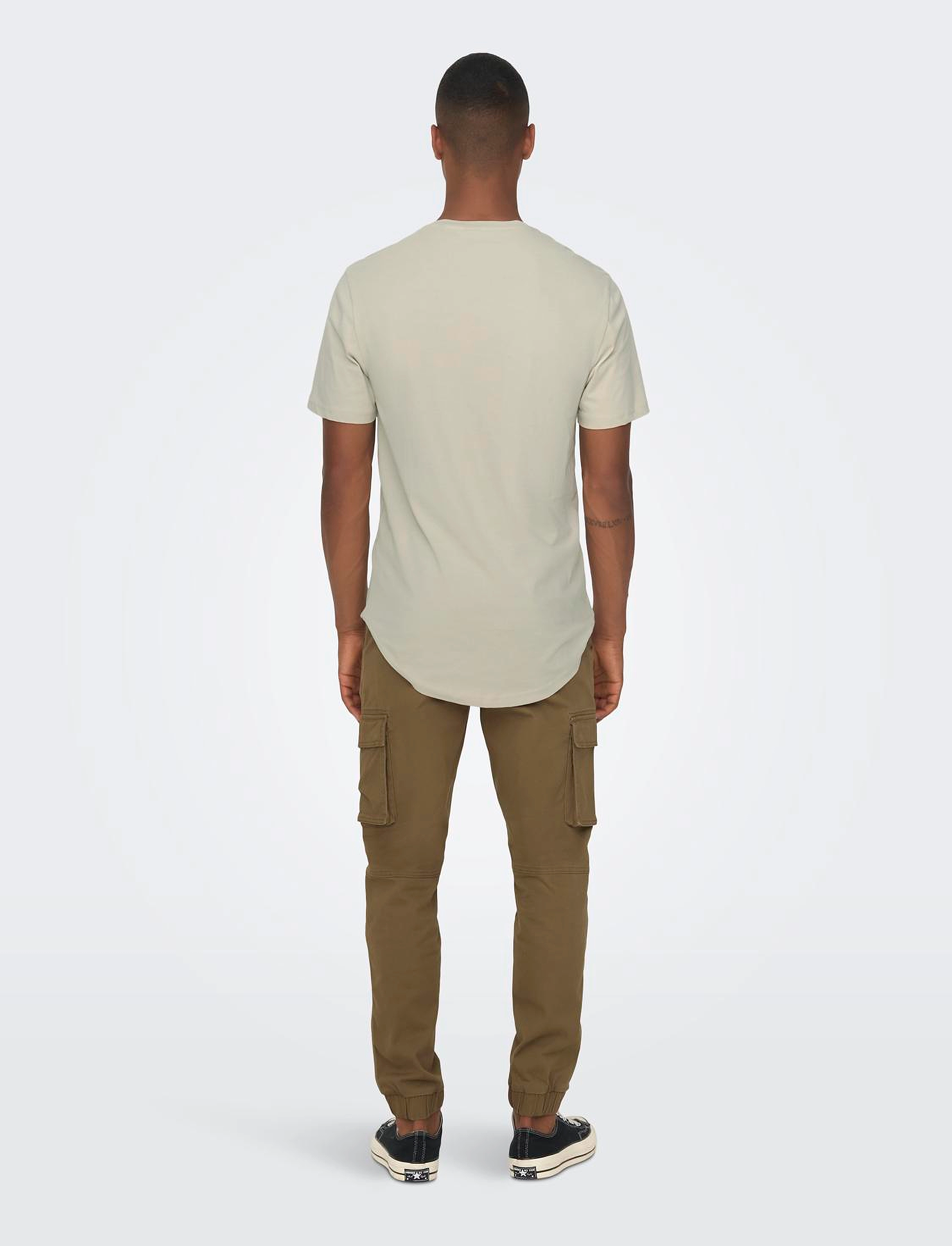 ONLY & SONS - ONSMATT LONGY SS TEE NOOS - kortærmede t-shirts - silver lining - 3