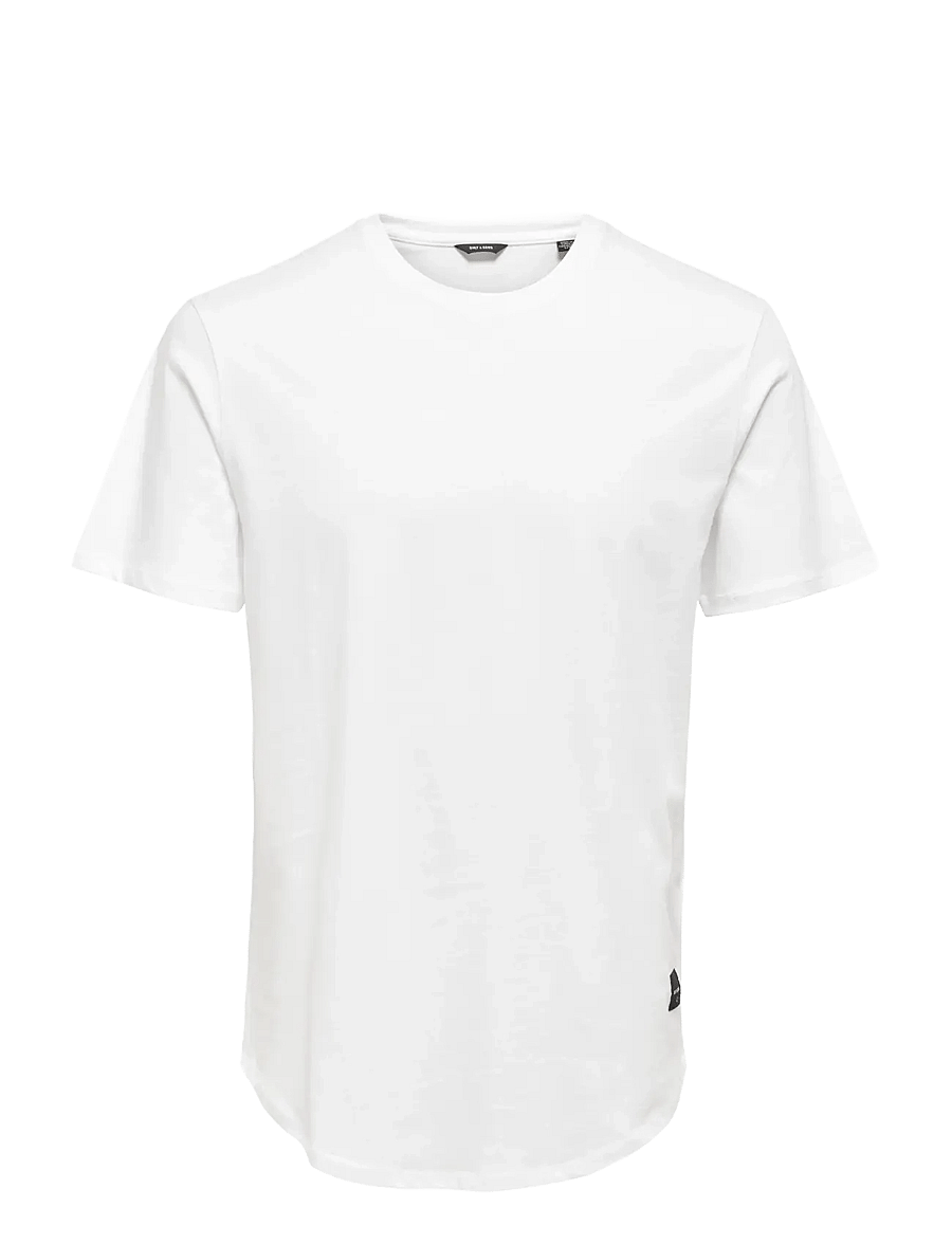 ONLY & SONS - ONSMATT LONGY SS TEE NOOS - lühikeste varrukatega t-särgid - white - 1