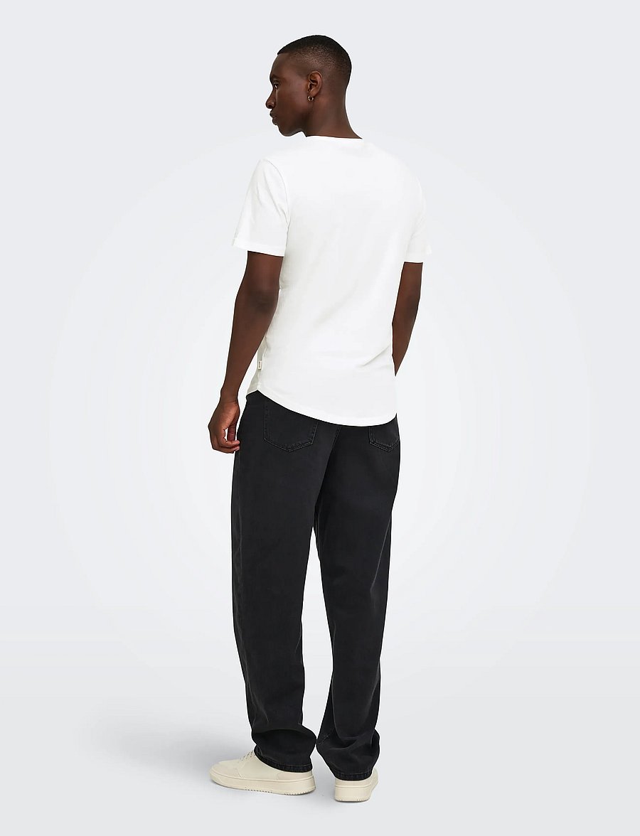 ONLY & SONS - ONSMATT LONGY SS TEE NOOS - kortærmede t-shirts - white - 4