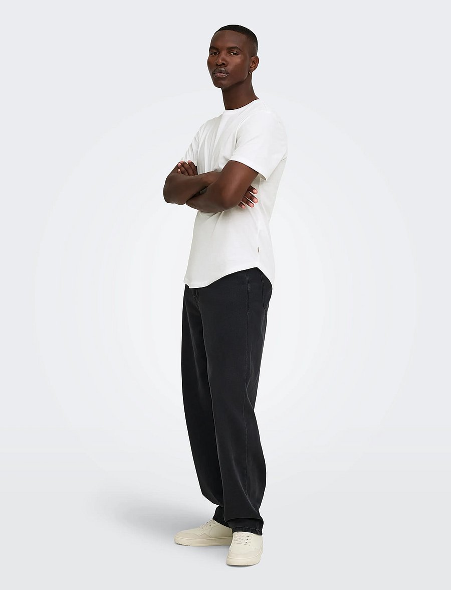 ONLY & SONS - ONSMATT LONGY SS TEE NOOS - kortærmede t-shirts - white - 5