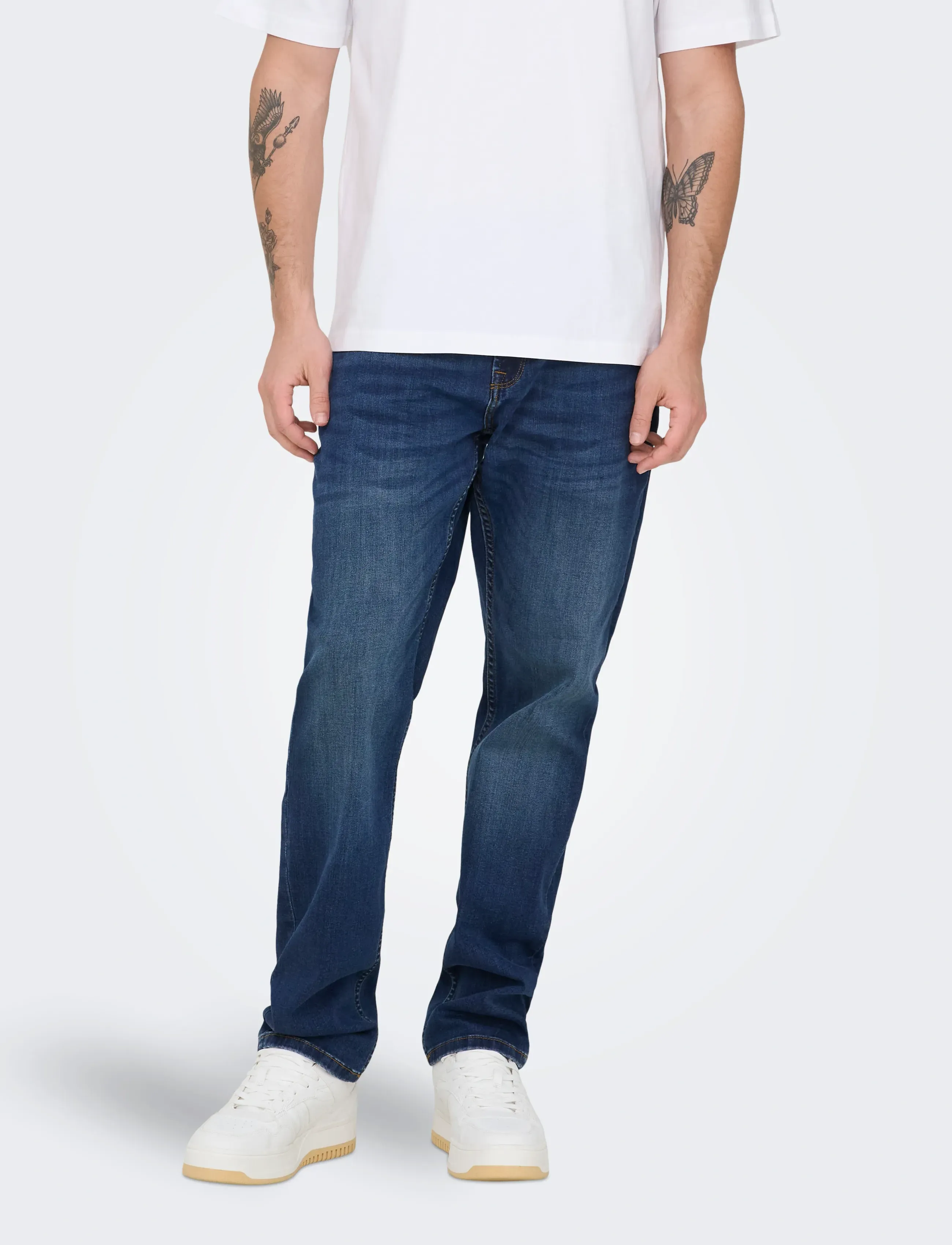 ONLY & SONS - ONSWEFT REG MB 5076 PIM DNM NOOS - regular jeans - medium blue denim - 4