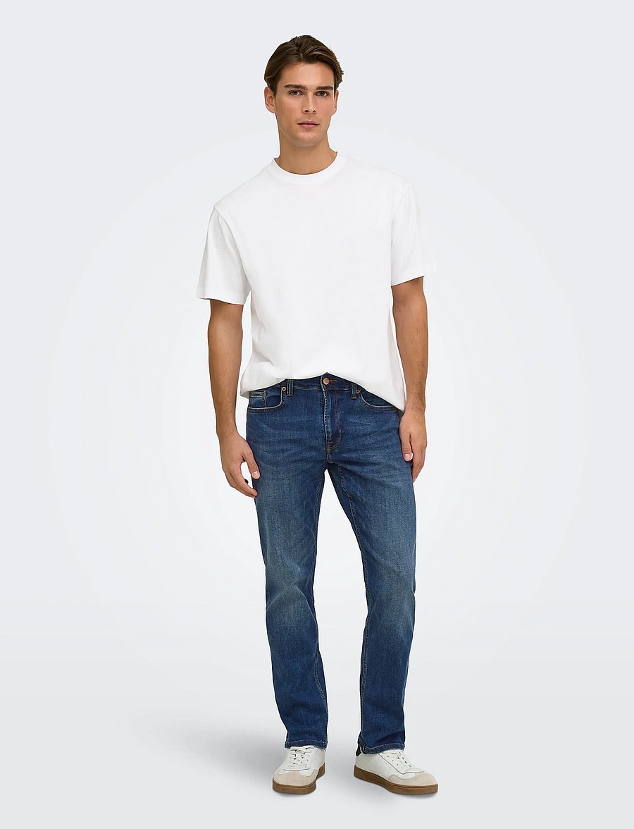 ONLY & SONS - ONSWEFT REG MB 5076 PIM DNM NOOS - regular jeans - medium blue denim - 4