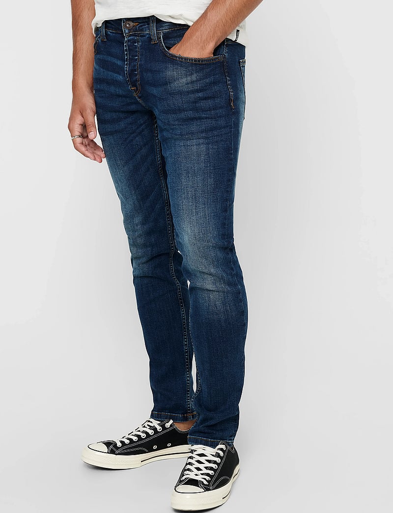 ONLY & SONS - ONSWEFT REG MB 5076 PIM DNM NOOS - tavalised teksad - medium blue denim - 5