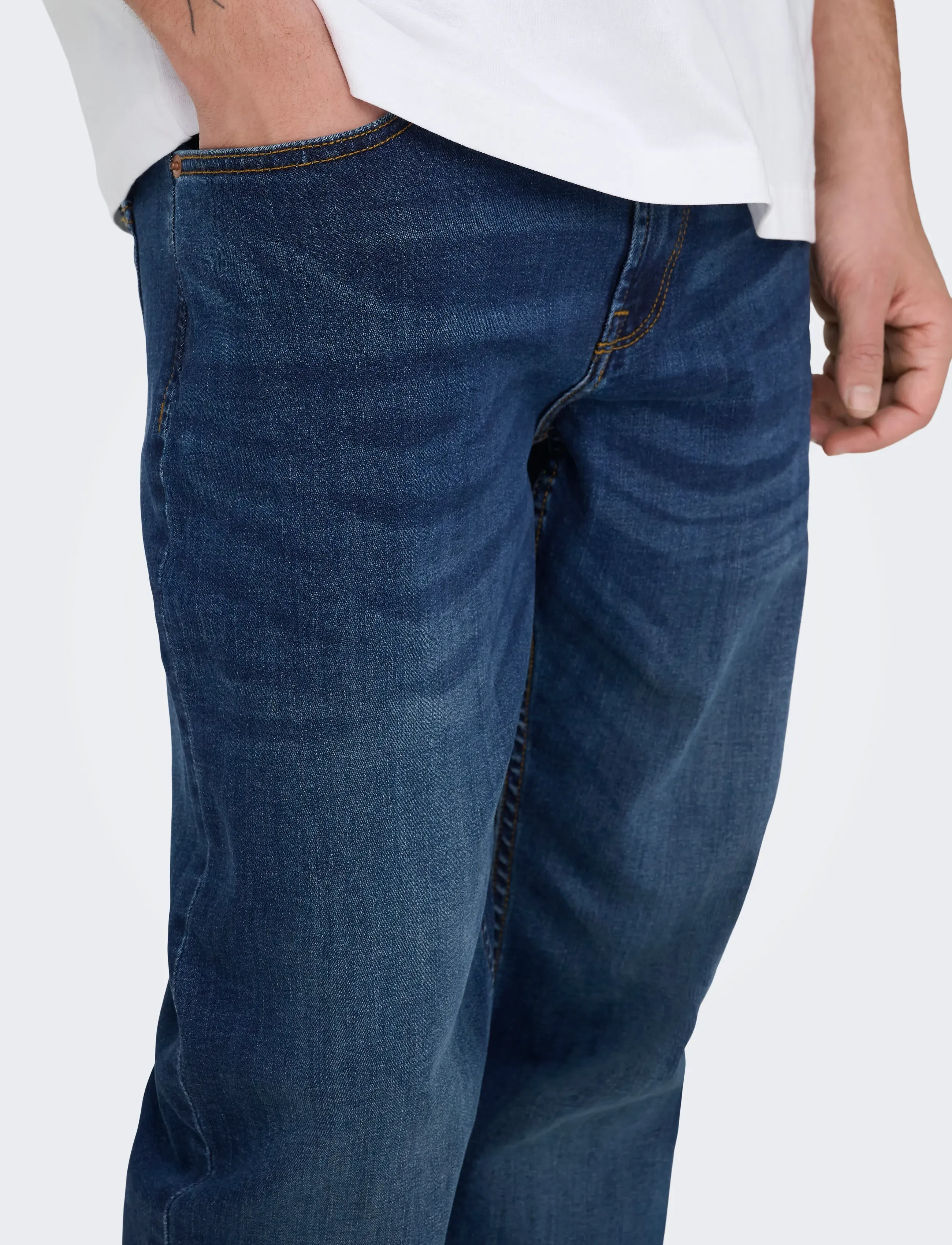 ONLY & SONS - ONSWEFT REG MB 5076 PIM DNM NOOS - regular jeans - medium blue denim - 5