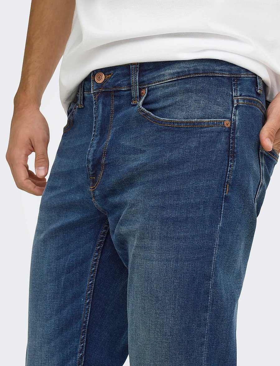 ONLY & SONS - ONSWEFT REG MB 5076 PIM DNM NOOS - regular jeans - medium blue denim - 5