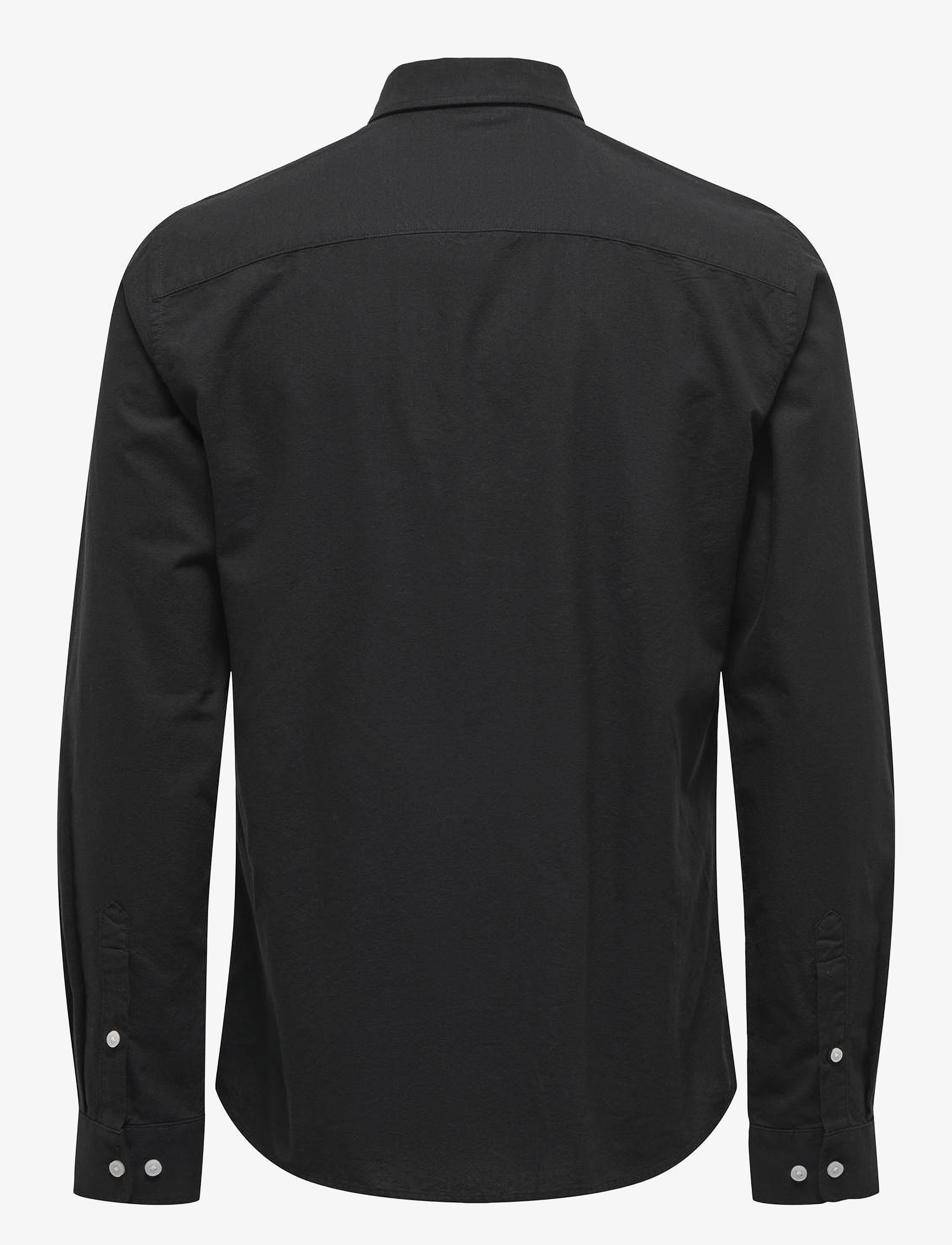 ONLY & SONS - ONSALVARO SLIM LS OXFORD SHIRT NOOS FRML - laveste priser - black - 2
