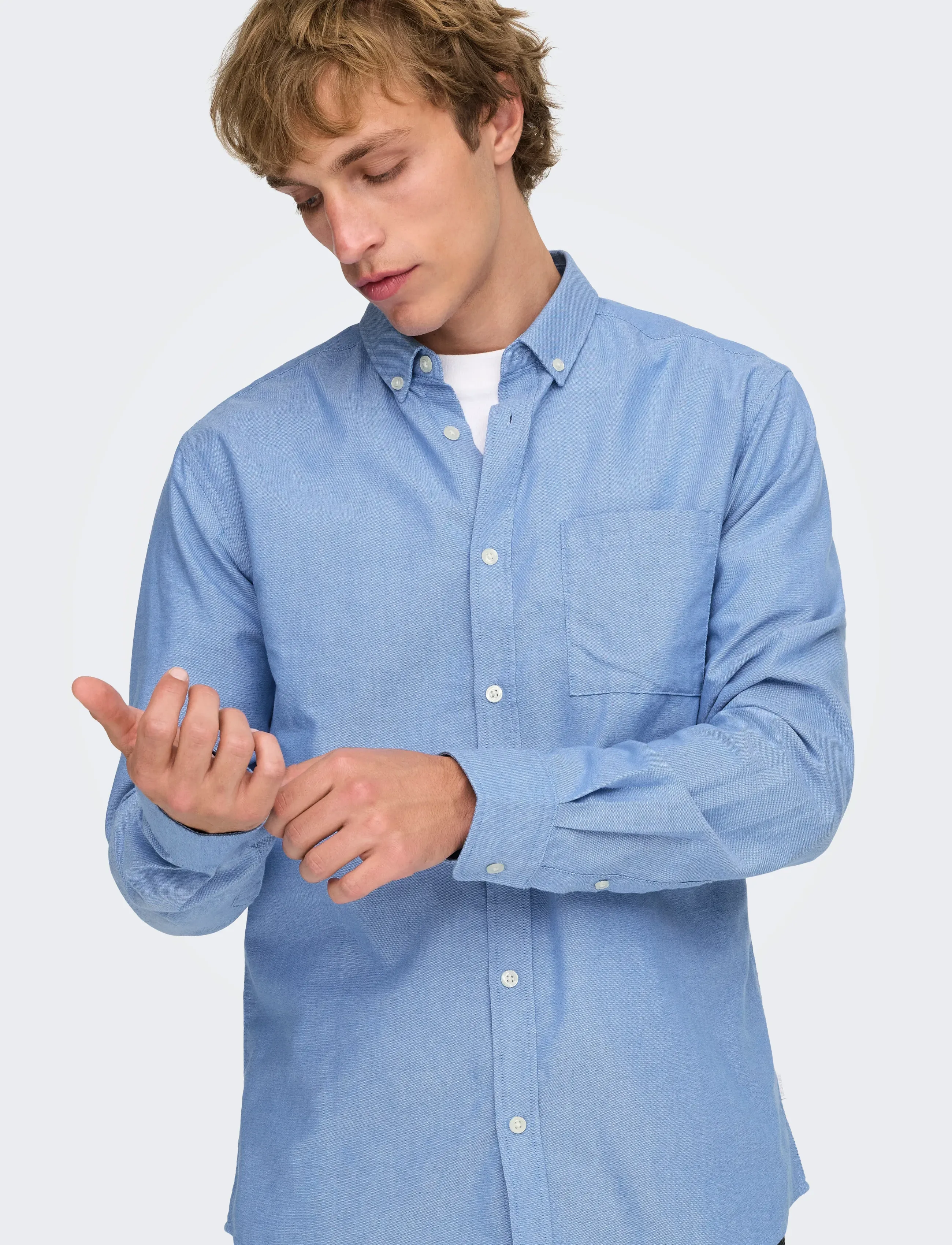 ONLY & SONS - ONSALVARO SLIM LS OXFORD SHIRT NOOS FRML - oxford overhemden - cashmere blue - 4