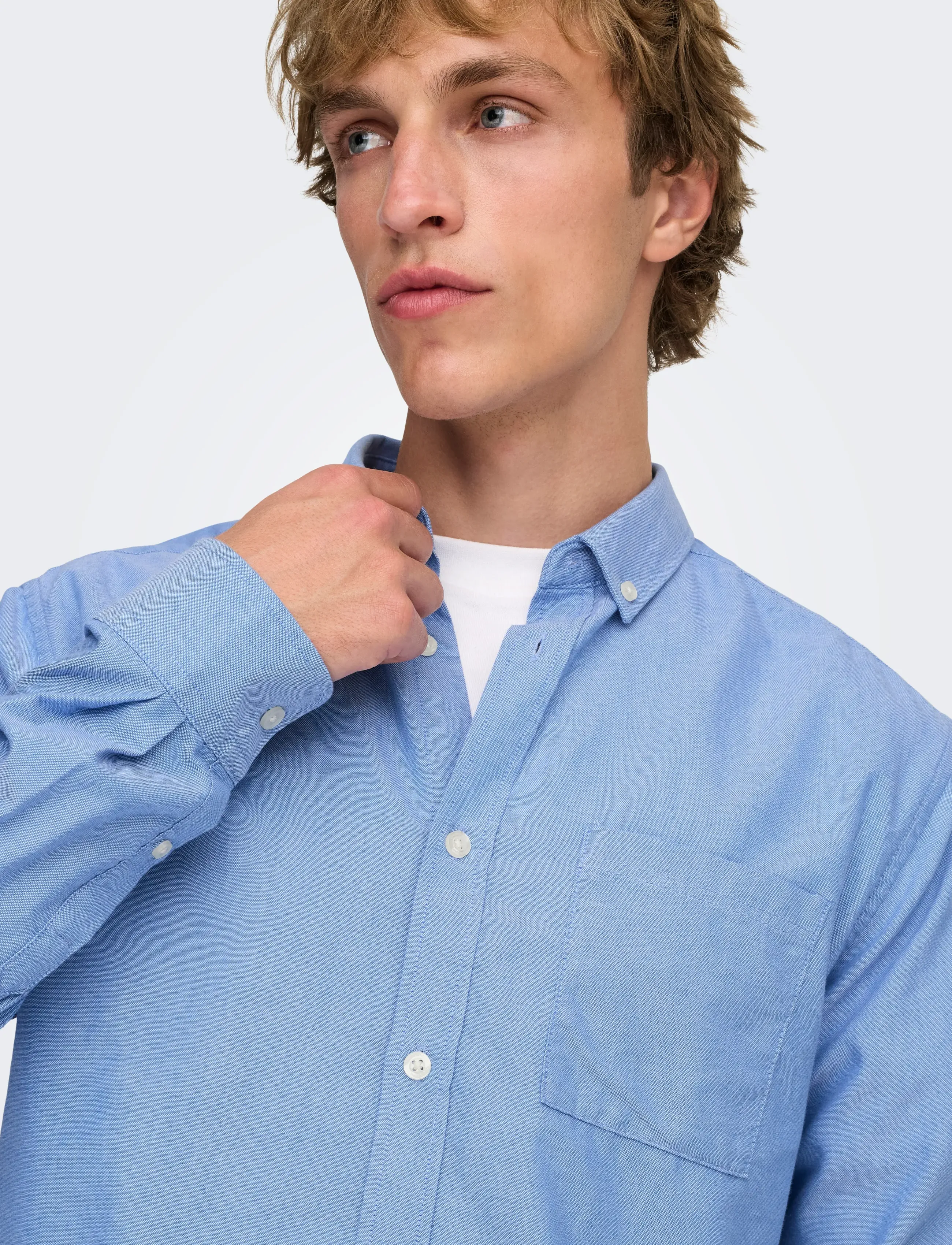 ONLY & SONS - ONSALVARO SLIM LS OXFORD SHIRT NOOS FRML - oxford overhemden - cashmere blue - 5