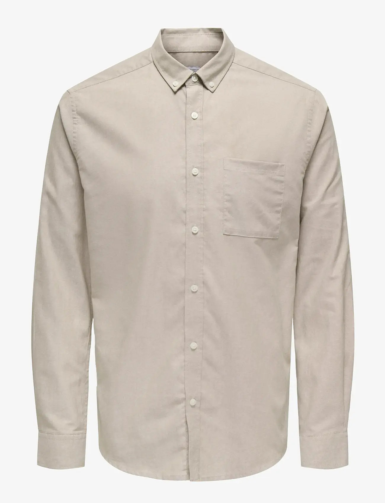 ONLY & SONS - ONSALVARO SLIM LS OXFORD SHIRT NOOS FRML - oxford shirts - chinchilla - 1