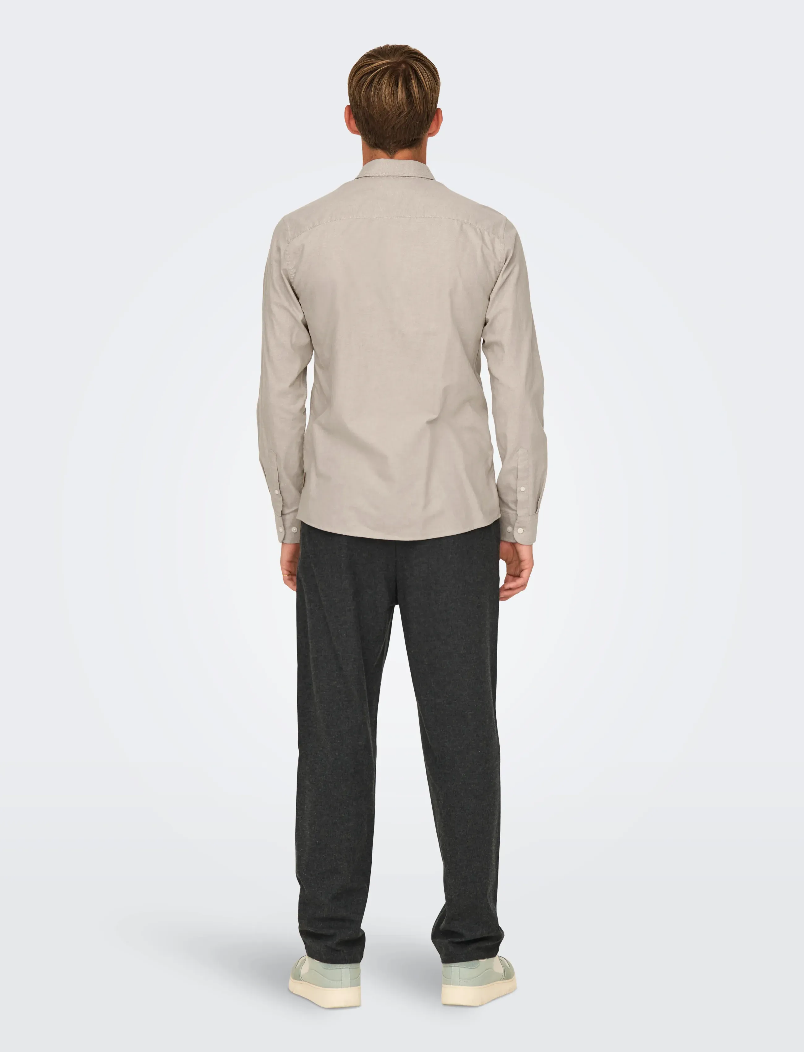 ONLY & SONS - ONSALVARO SLIM LS OXFORD SHIRT NOOS FRML - oxford-skjorter - chinchilla - 3