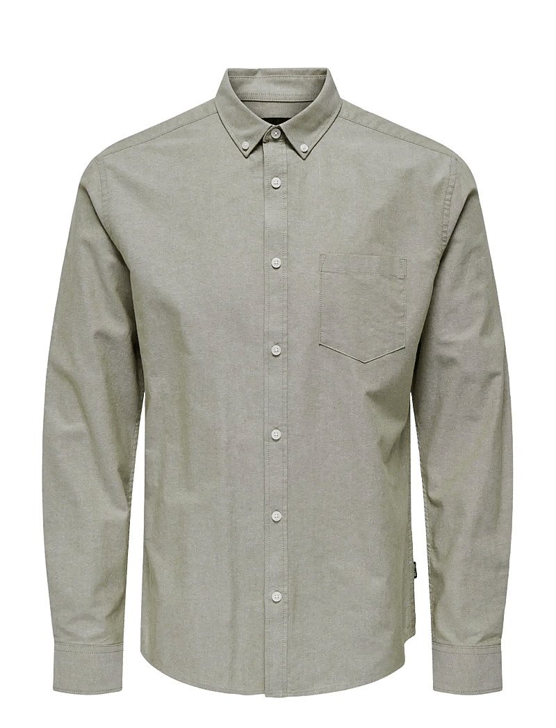 ONLY & SONS - ONSALVARO SLIM LS OXFORD SHIRT NOOS FRML - oxford-hemden - olive drab - 1