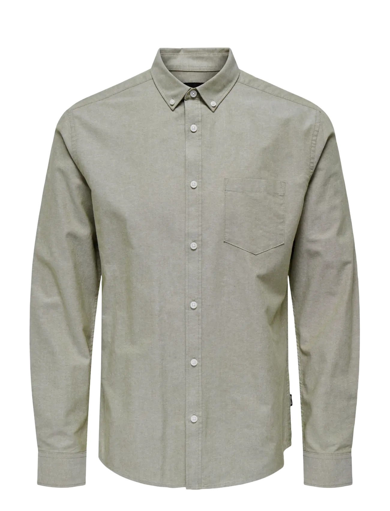ONLY & SONS - ONSALVARO SLIM LS OXFORD SHIRT NOOS FRML - laveste priser - olive drab - 1
