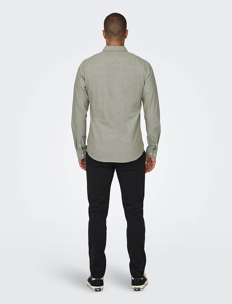 ONLY & SONS - ONSALVARO SLIM LS OXFORD SHIRT NOOS FRML - oxford-hemden - olive drab - 3