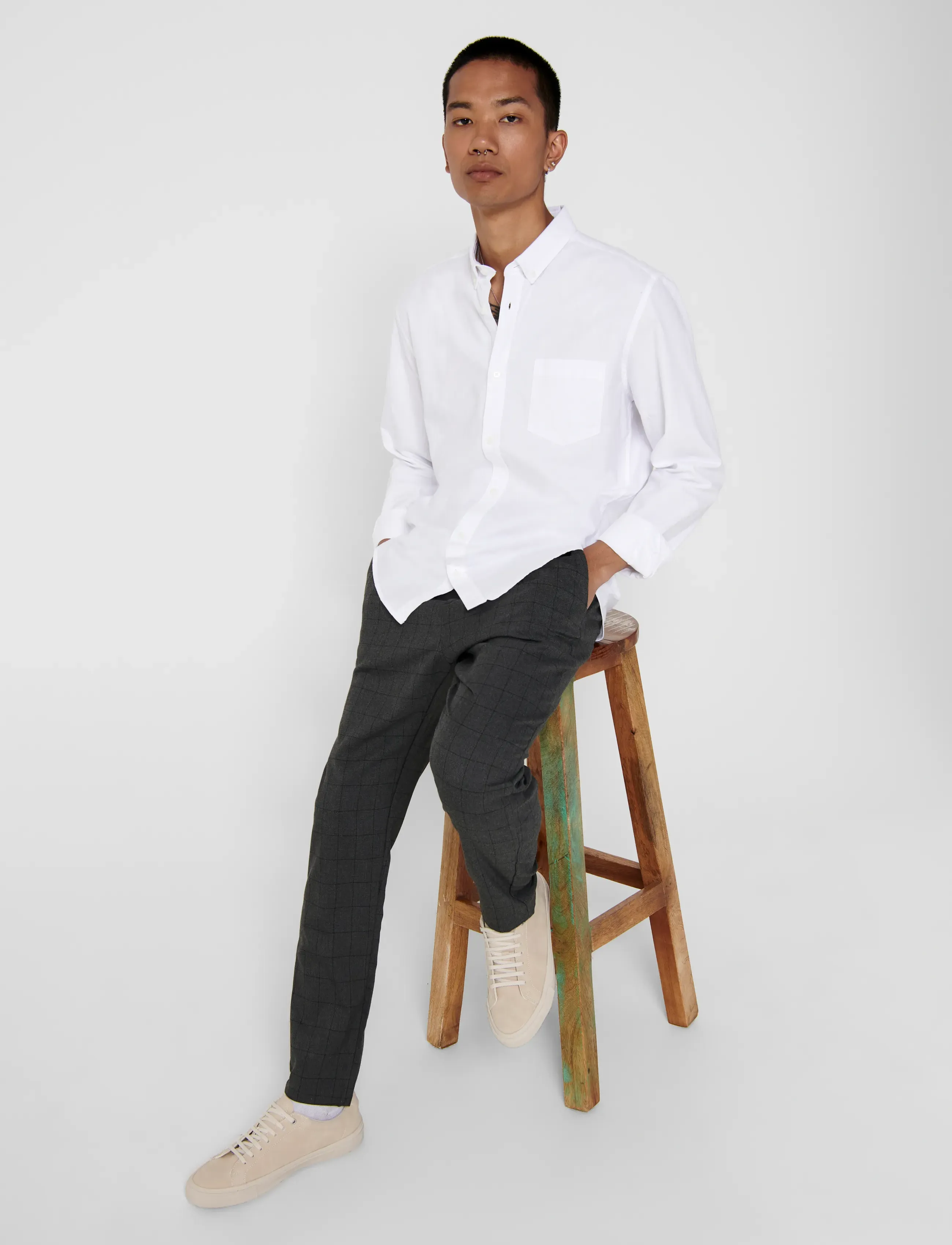 ONLY & SONS - ONSALVARO SLIM LS OXFORD SHIRT NOOS FRML - oxford shirts - white - 5