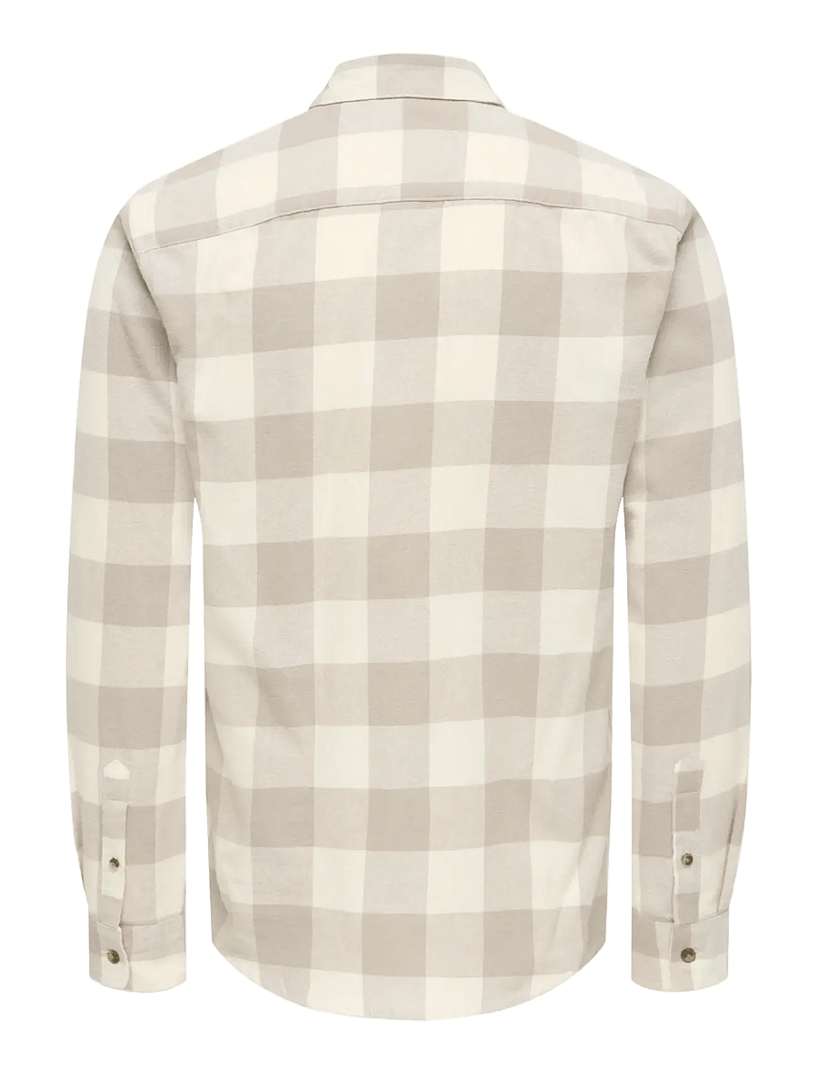 ONLY & SONS - ONSGUDMUND LS CHECKED SHIRT NOOS - ruudulised särgid - antique white - 2