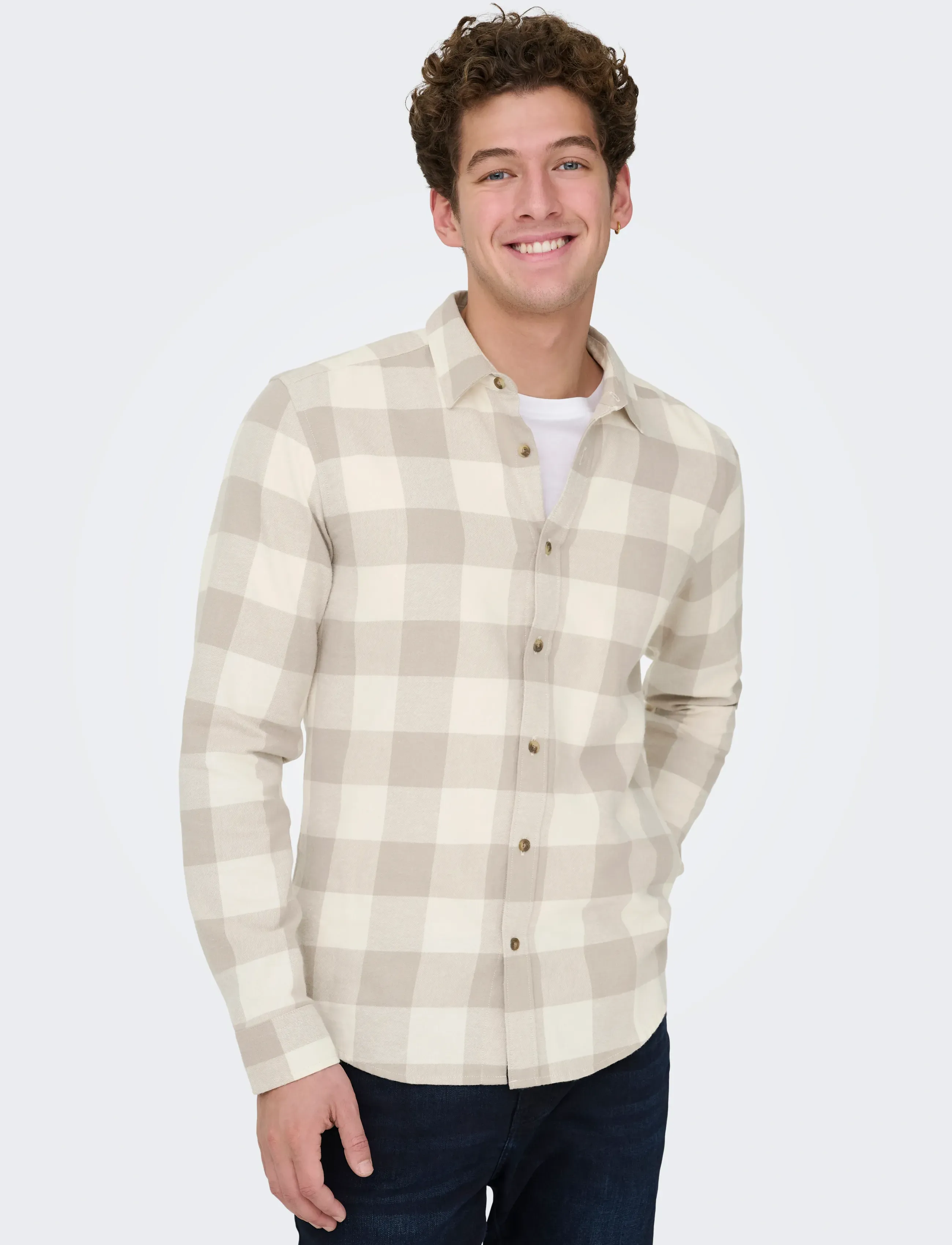 ONLY & SONS Onsgudmund Ls Checked Shirt Noos rutiga skjortor herr – bild 5