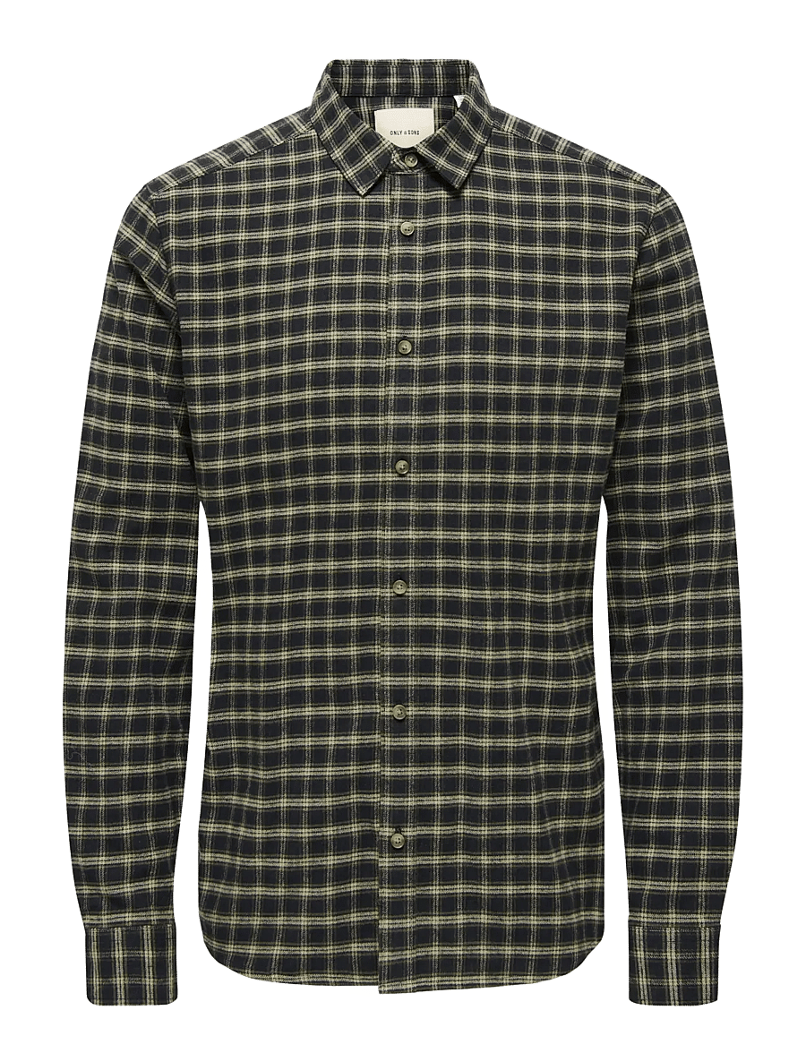 ONLY & SONS - ONSGUDMUND LS CHECKED SHIRT NOOS - karierte hemden - black - 1