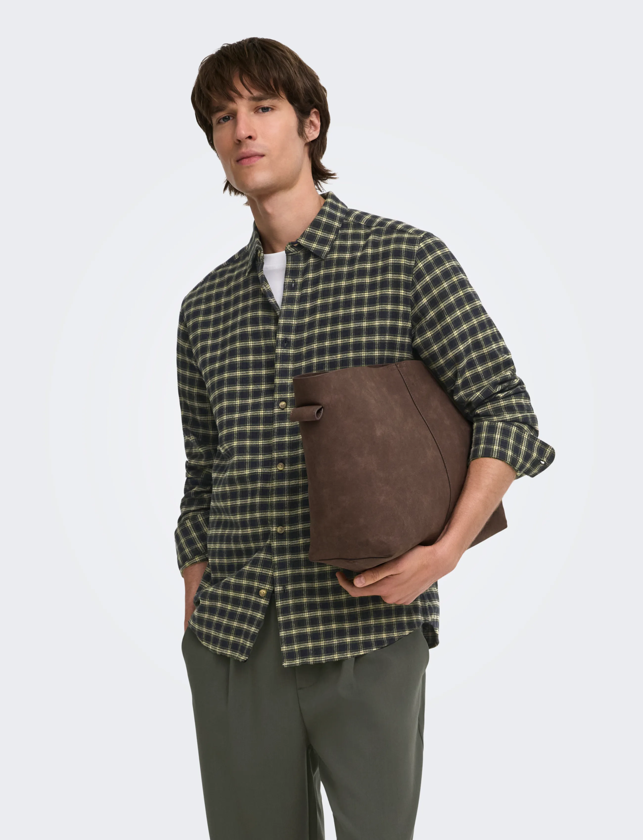 ONLY & SONS ONSGUDMUND LS CHECKED SHIRT NOOS - Kleidung - BLACK / black