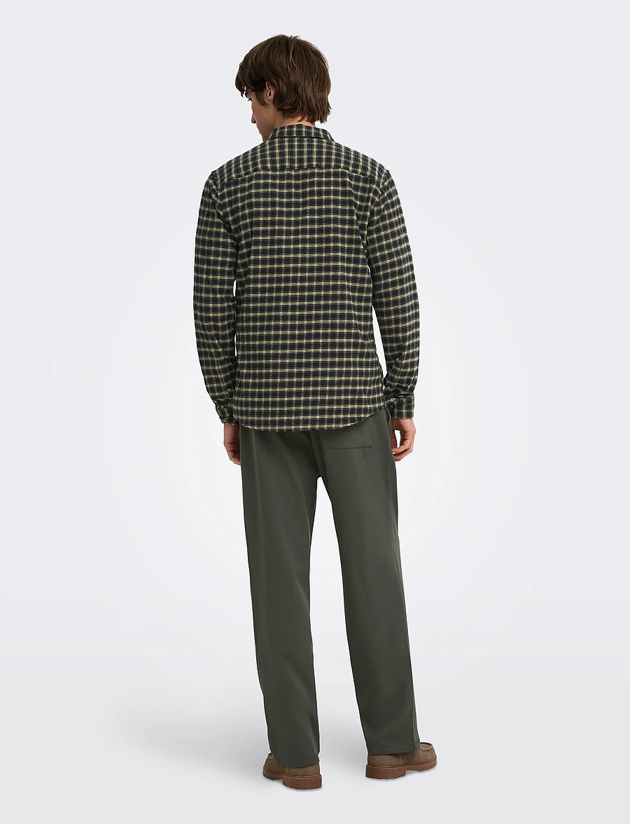 ONLY & SONS - ONSGUDMUND LS CHECKED SHIRT NOOS - karierte hemden - black - 3