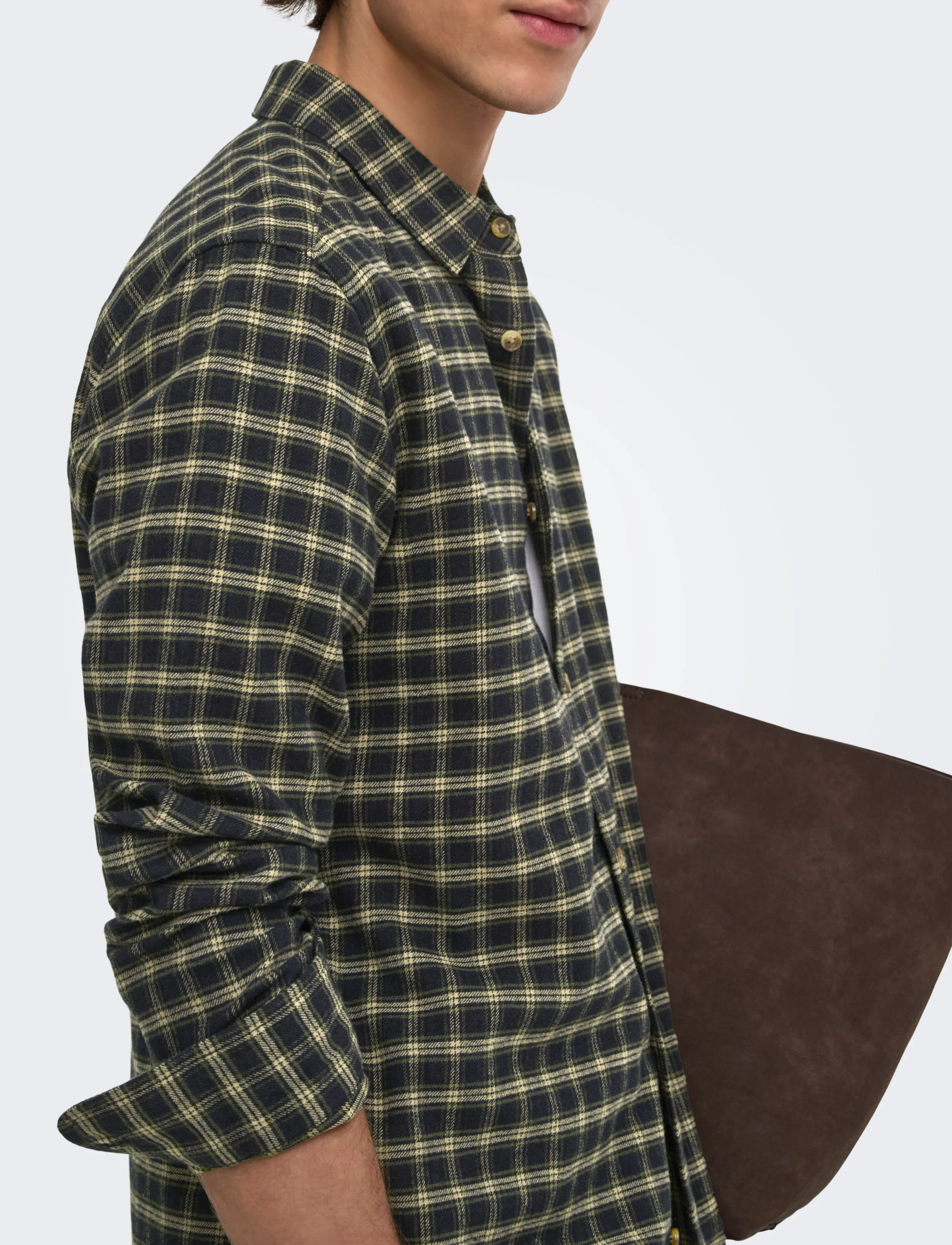 ONLY & SONS - ONSGUDMUND LS CHECKED SHIRT NOOS - karierte hemden - black - 5