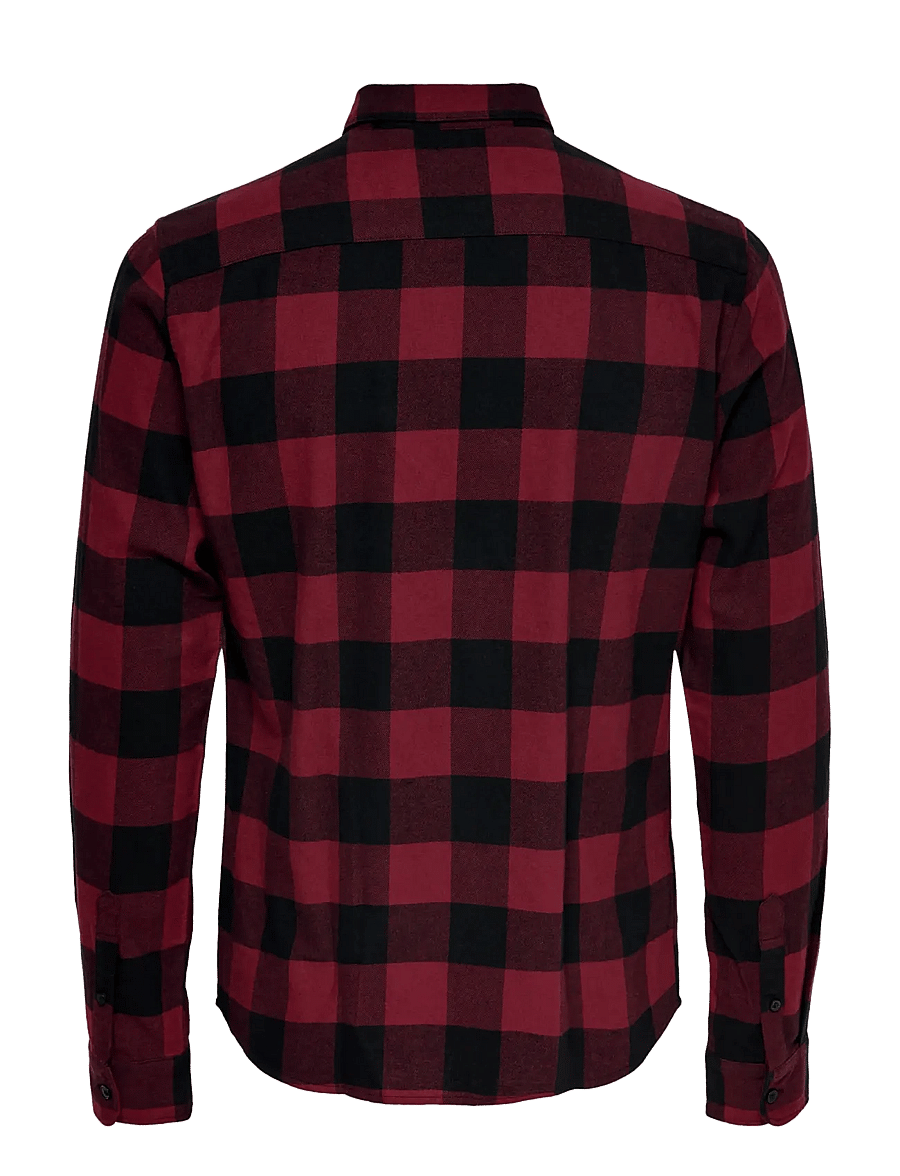 ONLY & SONS - ONSGUDMUND LS CHECKED SHIRT NOOS - ruudulised särgid - cabernet - 2