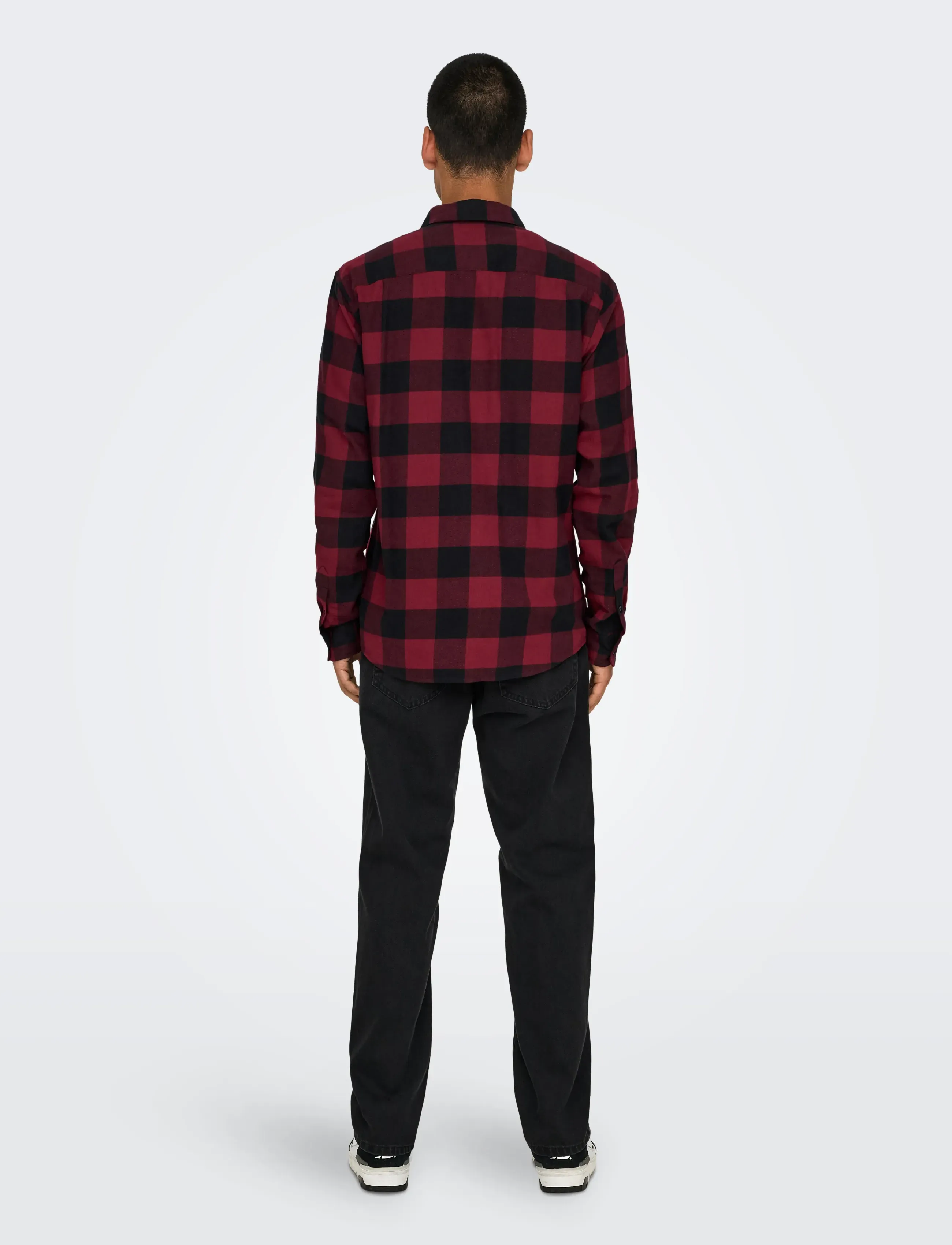 ONLY & SONS - ONSGUDMUND LS CHECKED SHIRT NOOS - ternede skjorter - cabernet - 3