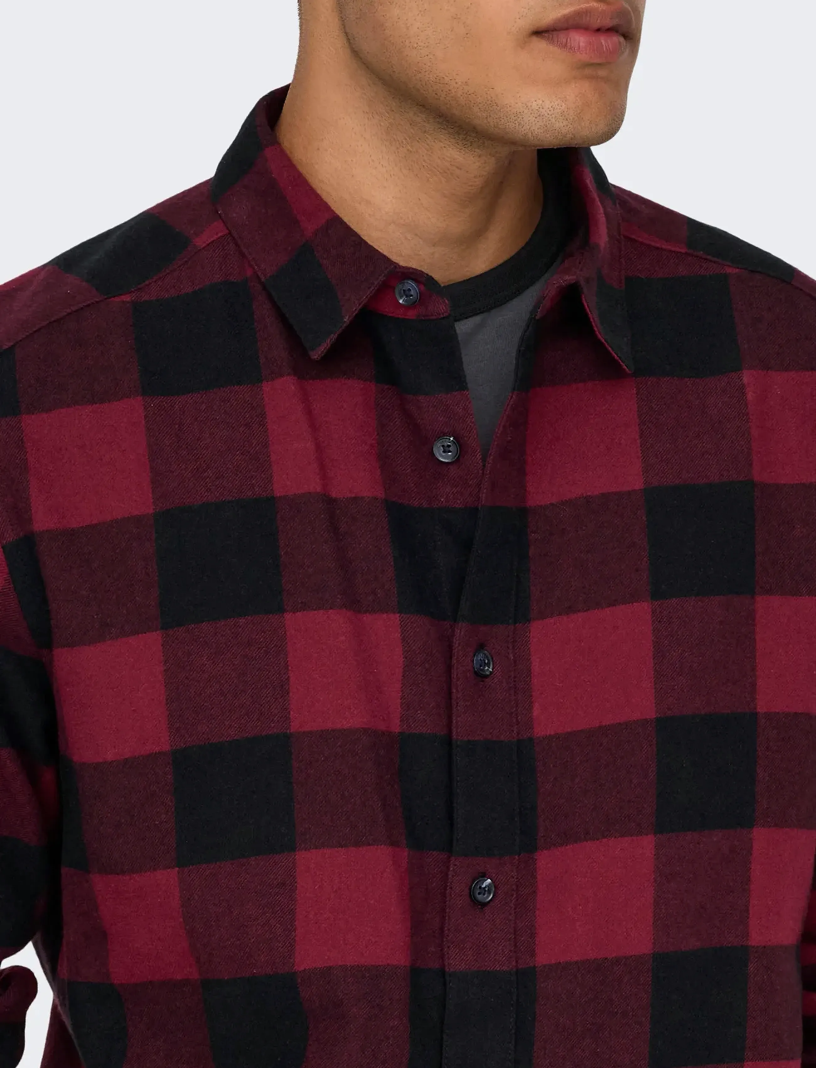 ONLY & SONS Onsgudmund Ls Checked Shirt Noos rutiga skjortor herr – bild 6