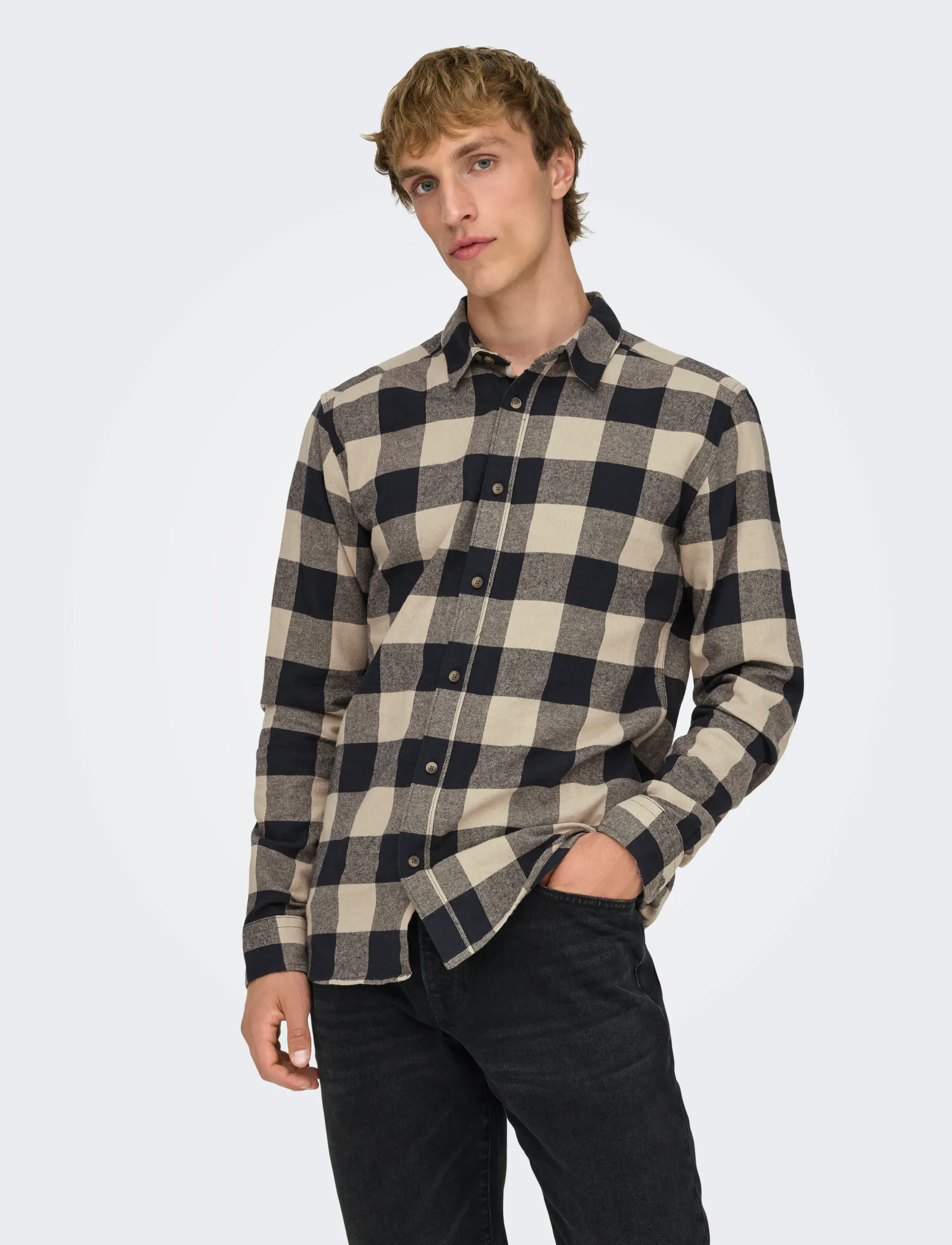 ONLY & SONS ONSGUDMUND LS CHECKED SHIRT NOOS - Checkered shirts - DARK NAVY / multi
