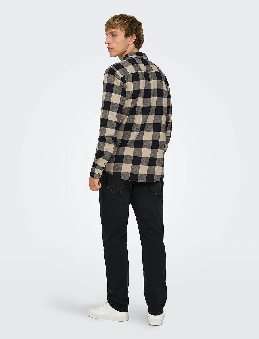 ONLY & SONS - ONSGUDMUND LS CHECKED SHIRT NOOS - ruudulised särgid - dark navy - 3