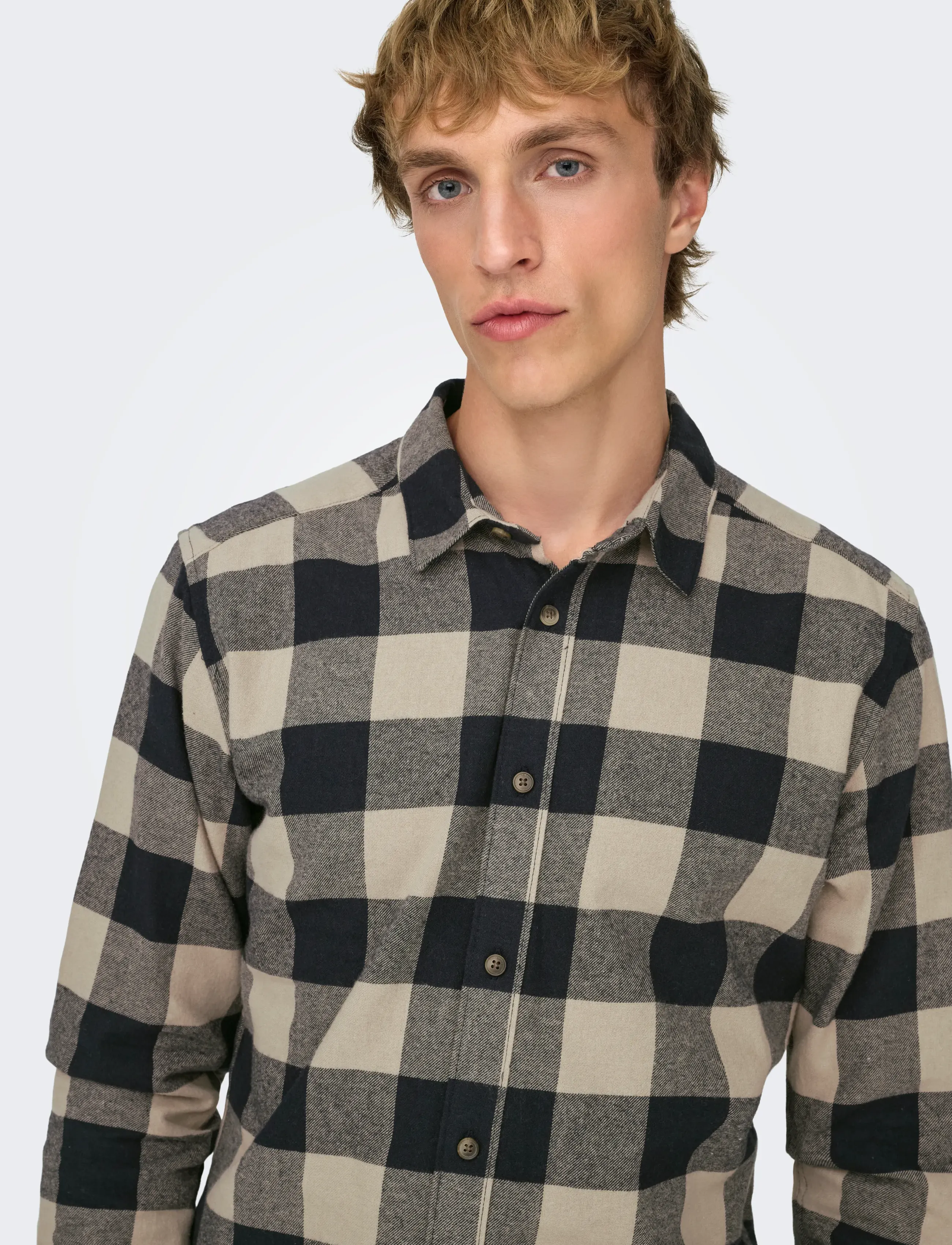 ONLY & SONS - ONSGUDMUND LS CHECKED SHIRT NOOS - ternede skjorter - dark navy - 5