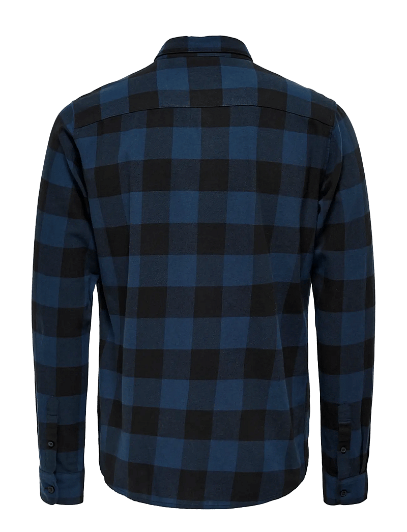ONLY & SONS - ONSGUDMUND LS CHECKED SHIRT NOOS - chemises à carreaux - dress blues - 2